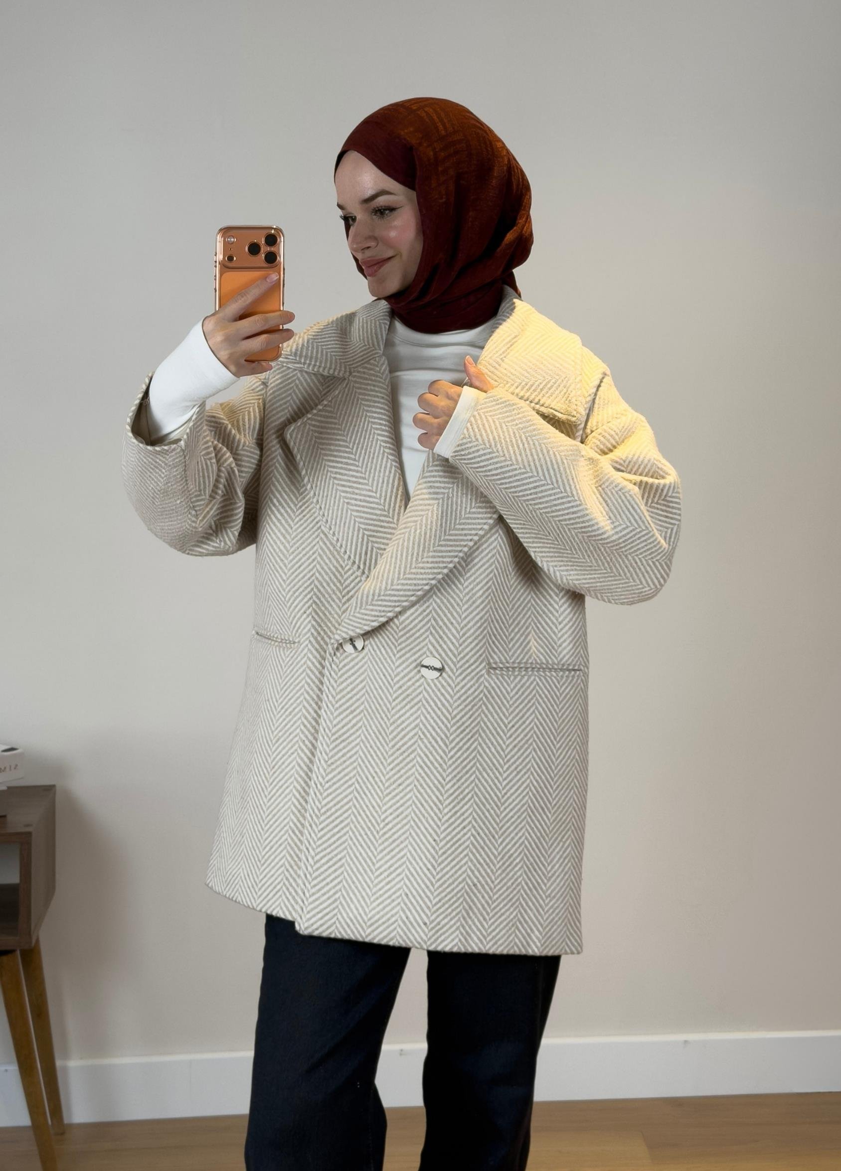 Balıksırtı Kaban Bej