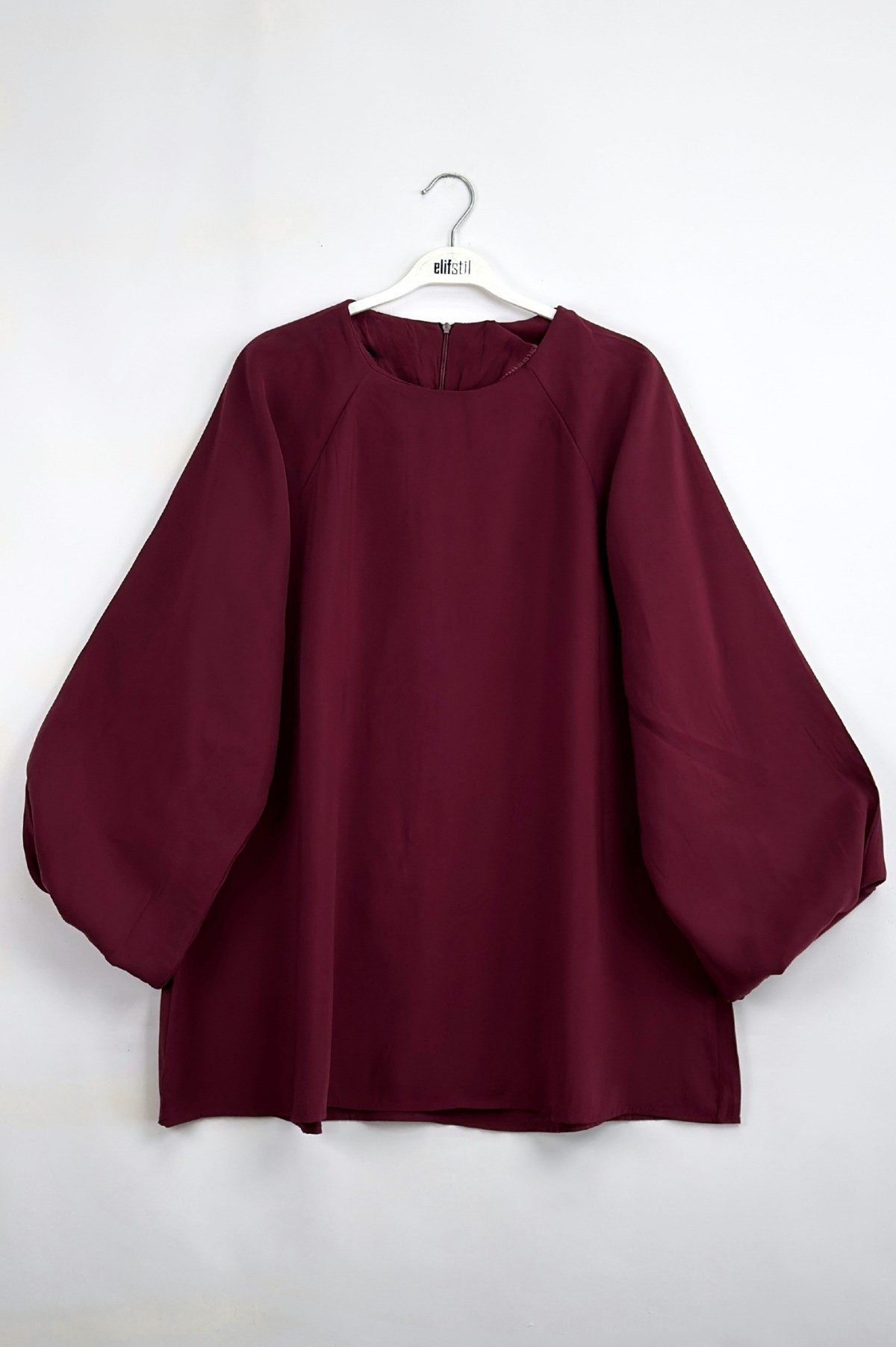 Balon Kol Tunik Bordo  