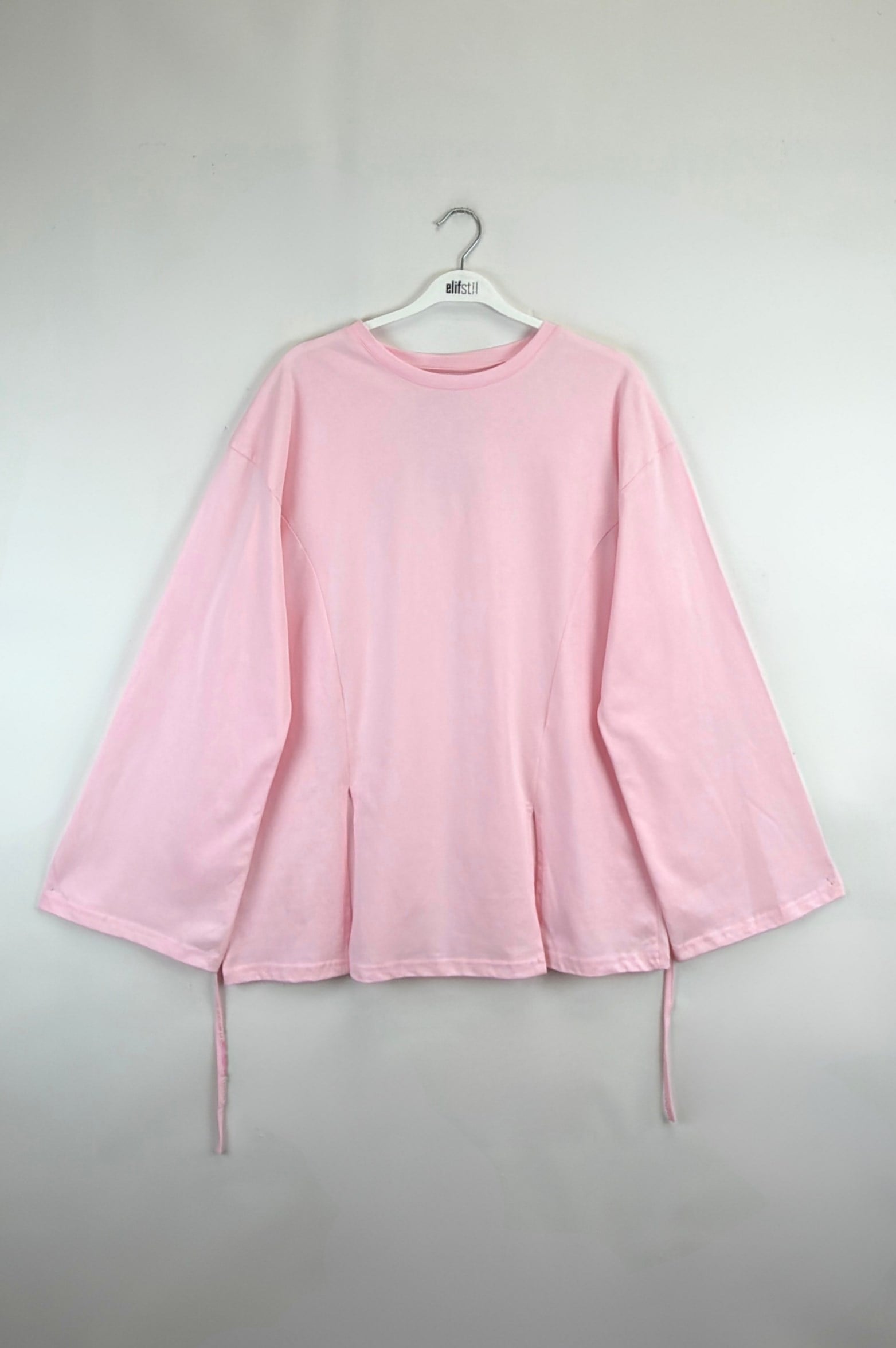Basıc Bağlamalı Tunik Pembe