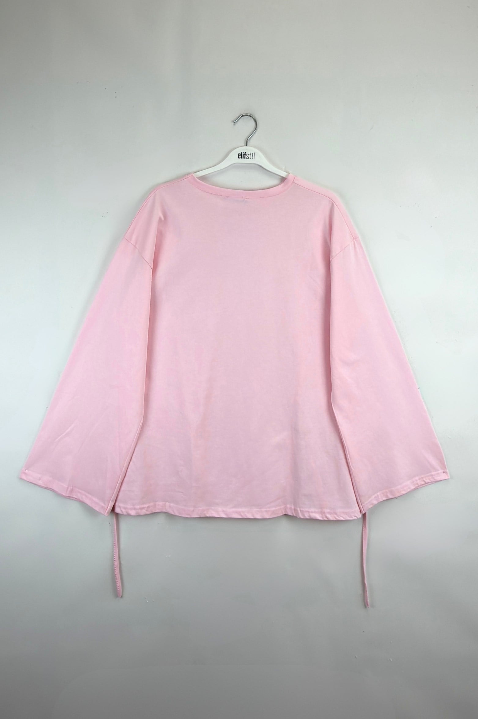 Basıc Bağlamalı Tunik Pembe