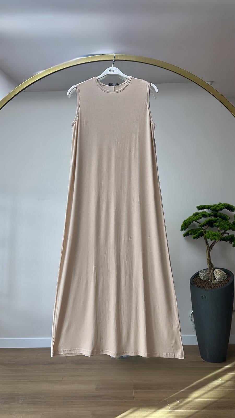 Basıc İçlik Elbise Bej 