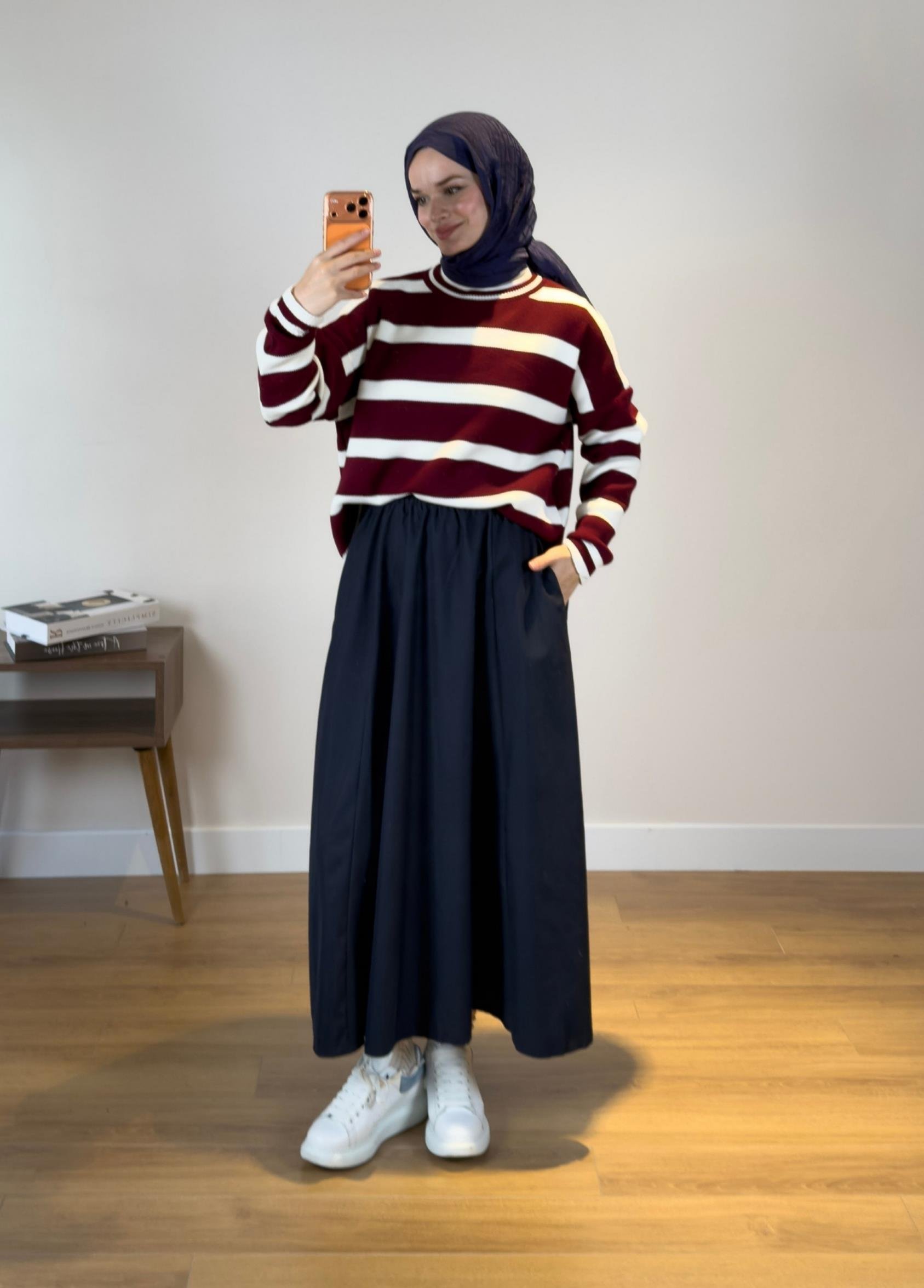 Basıc Triko Kazak Bordo 