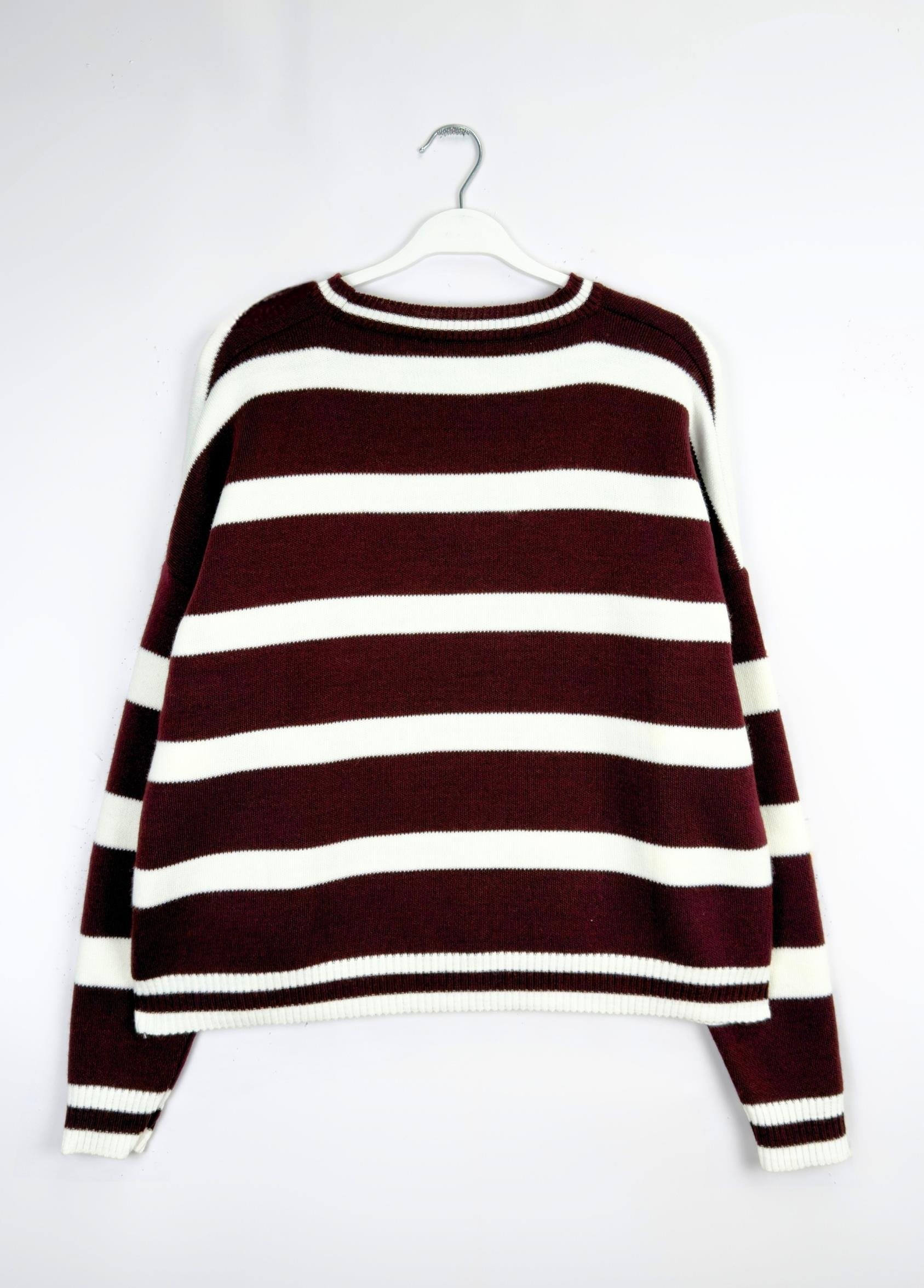 Basıc Triko Kazak Bordo 