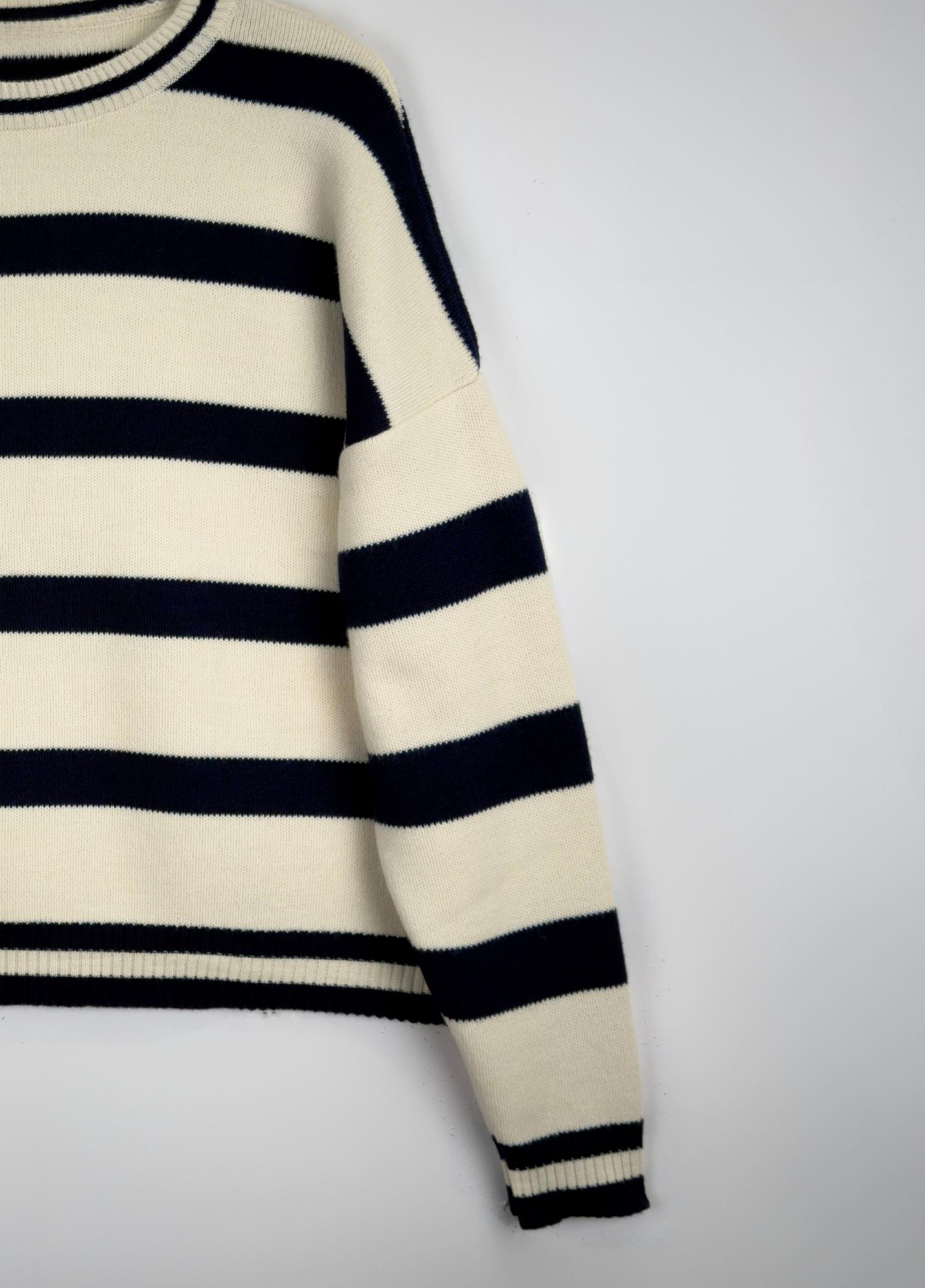 Basıc Triko Kazak Ekru