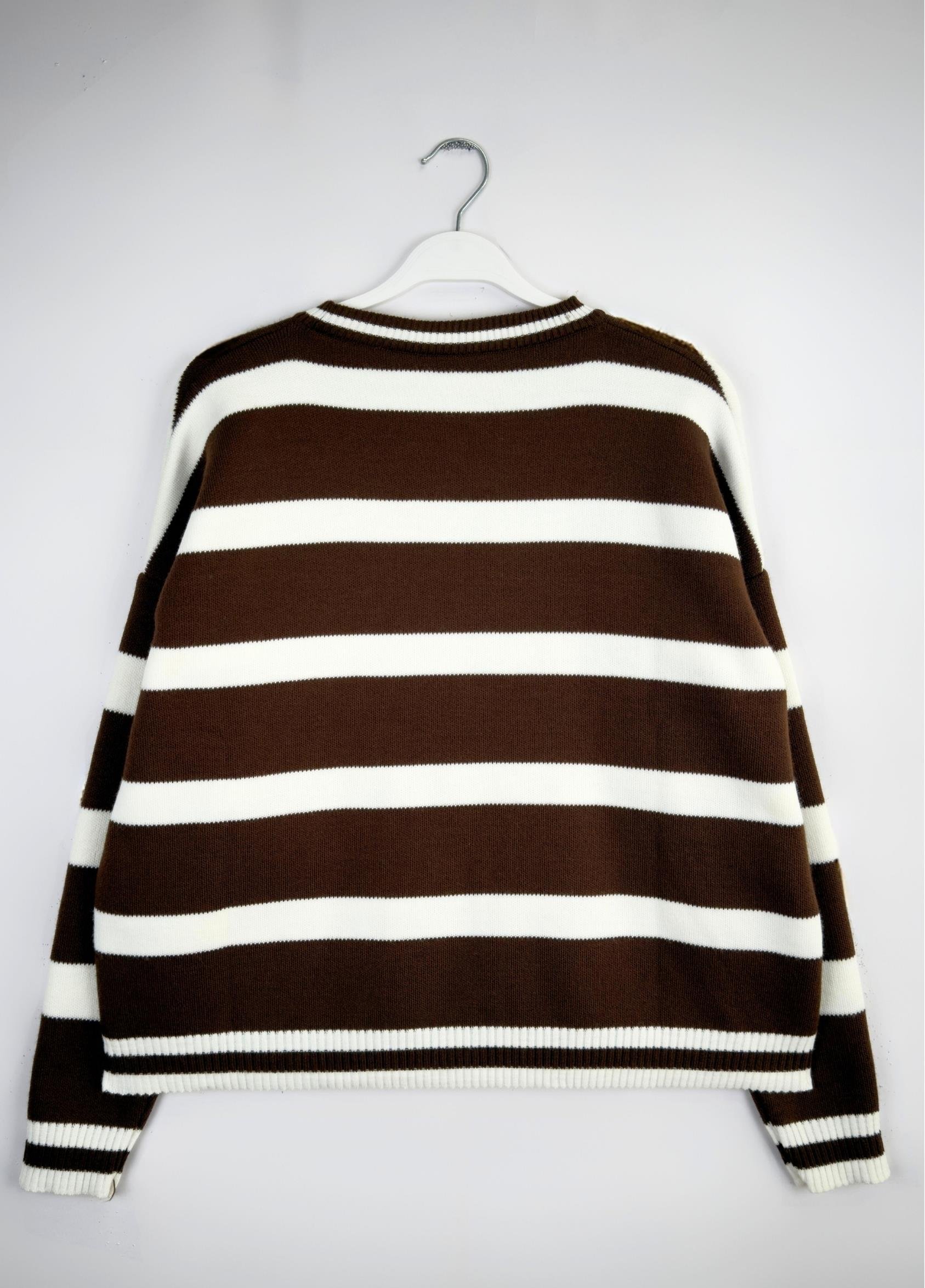 Basıc Triko Kazak Kahve