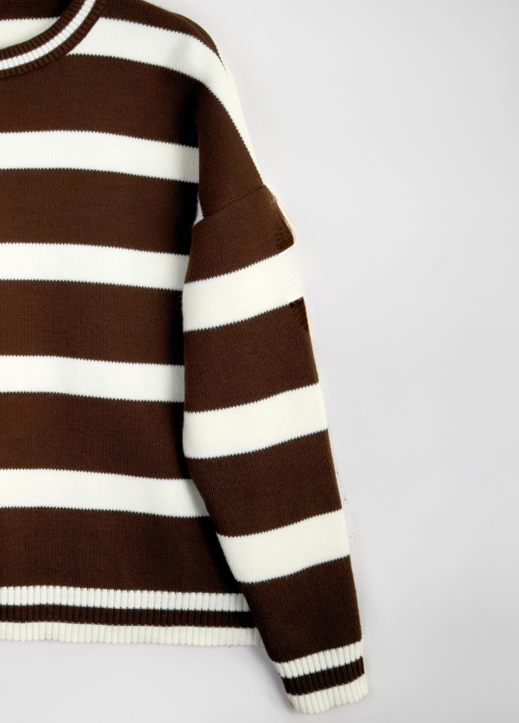 Basıc Triko Kazak Kahve