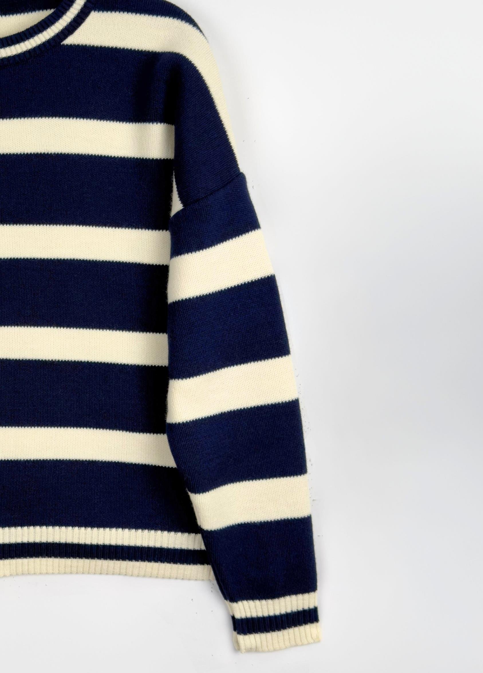 Basıc Triko Kazak Lacivert 