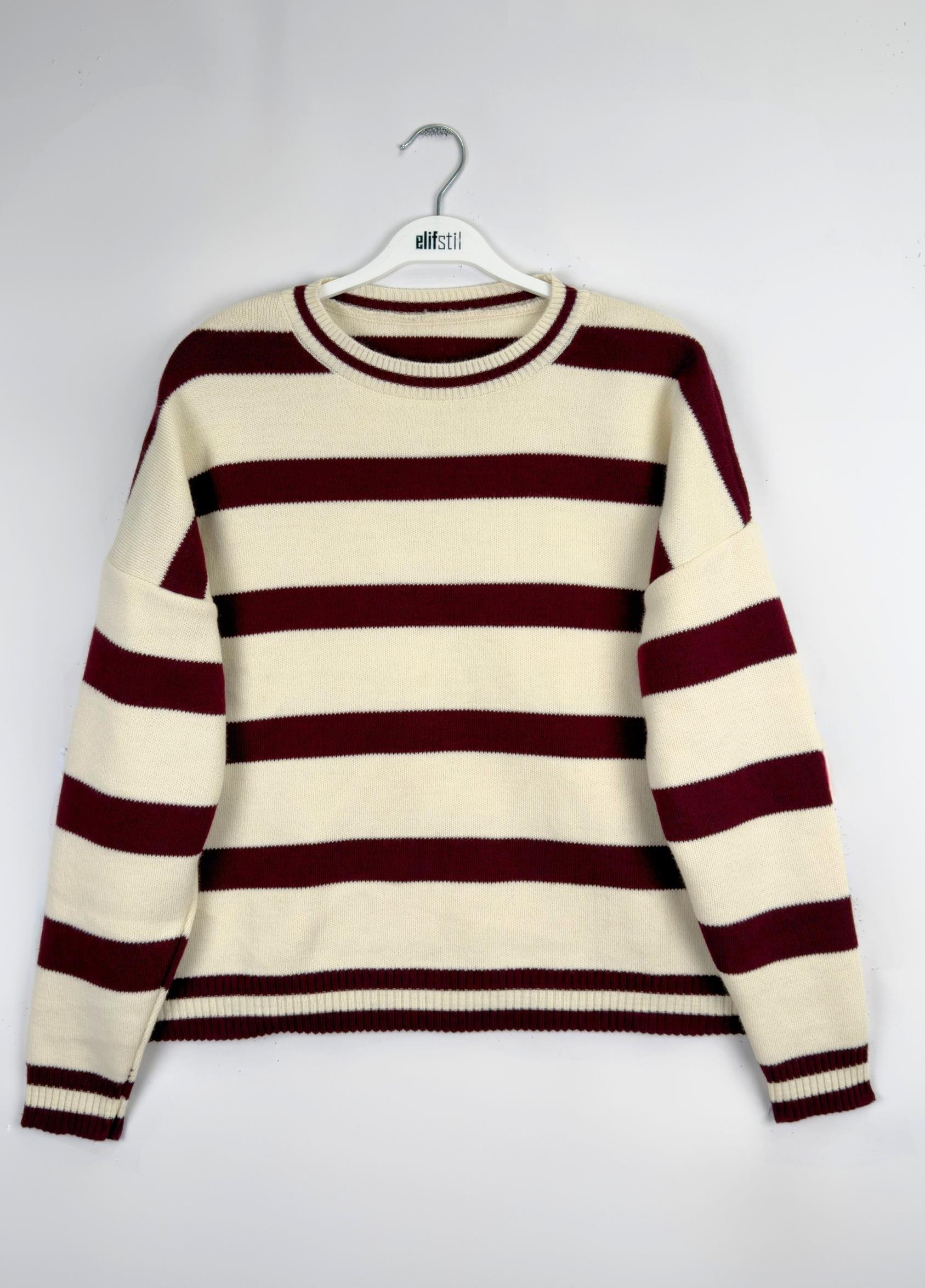 Basıc Triko Kazak Vişne Çürüğü