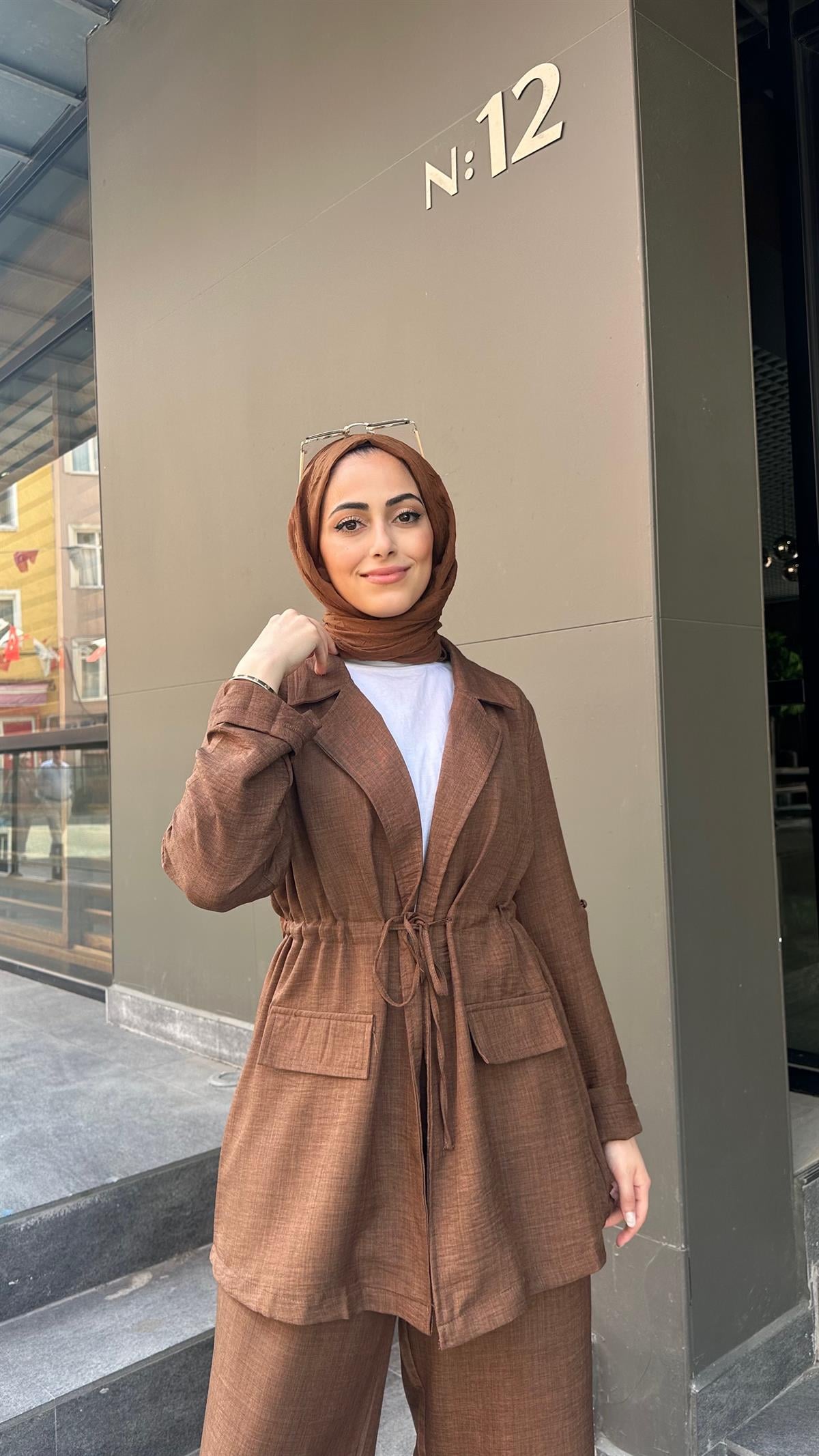 Ceketli Takım Kahve