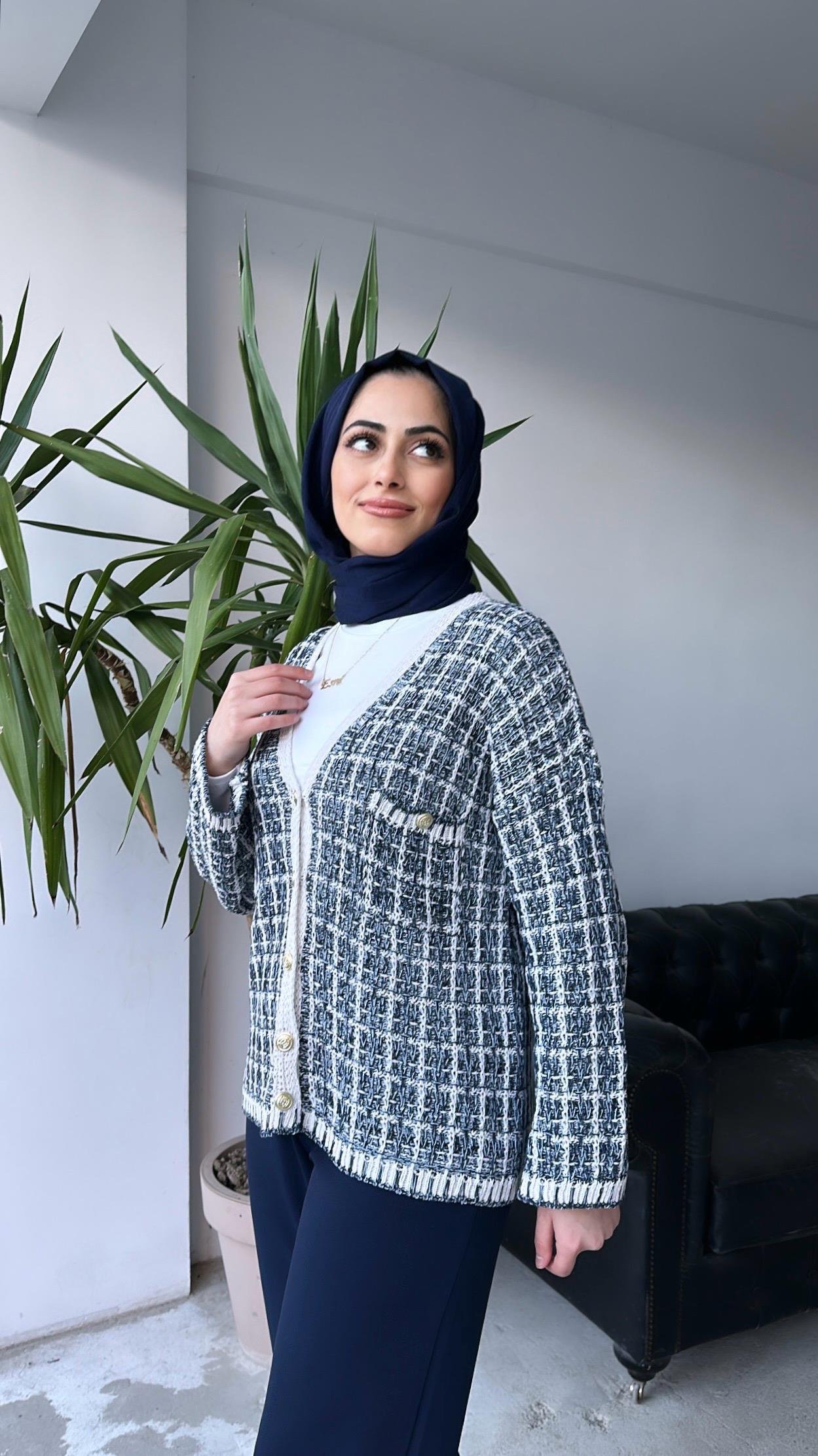 Cepli Hırka İndigo