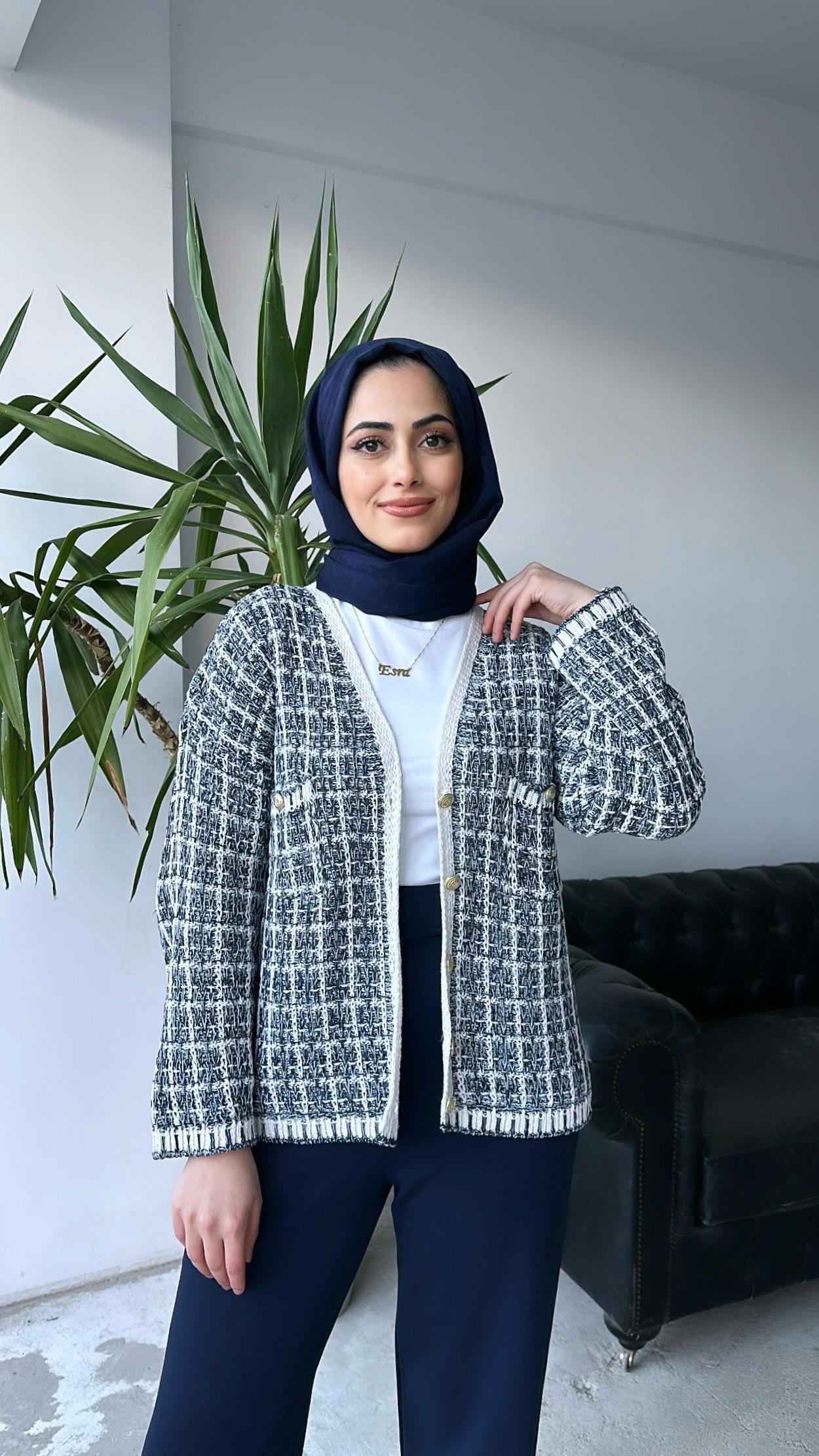 Cepli Hırka İndigo