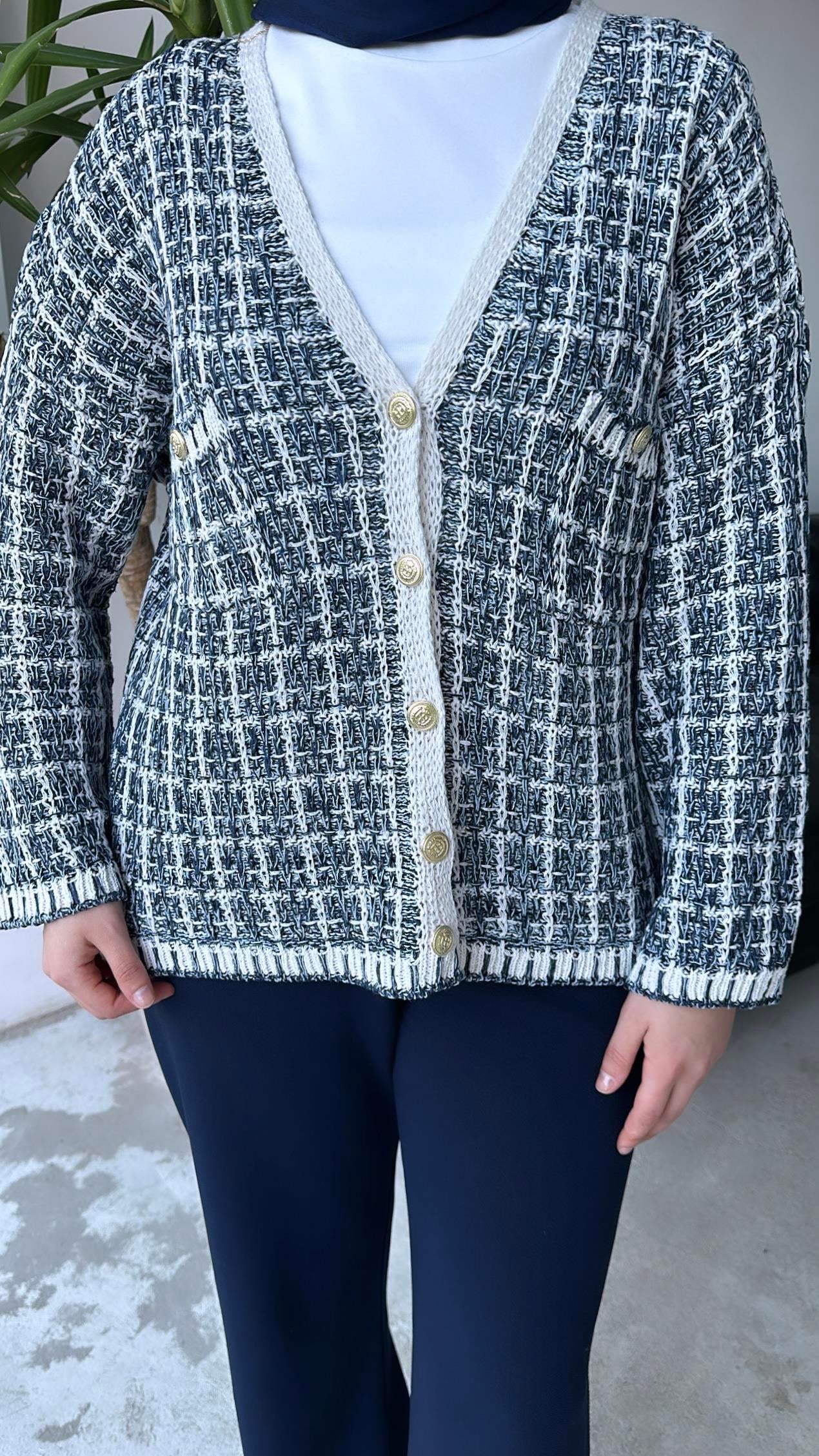 Cepli Hırka İndigo