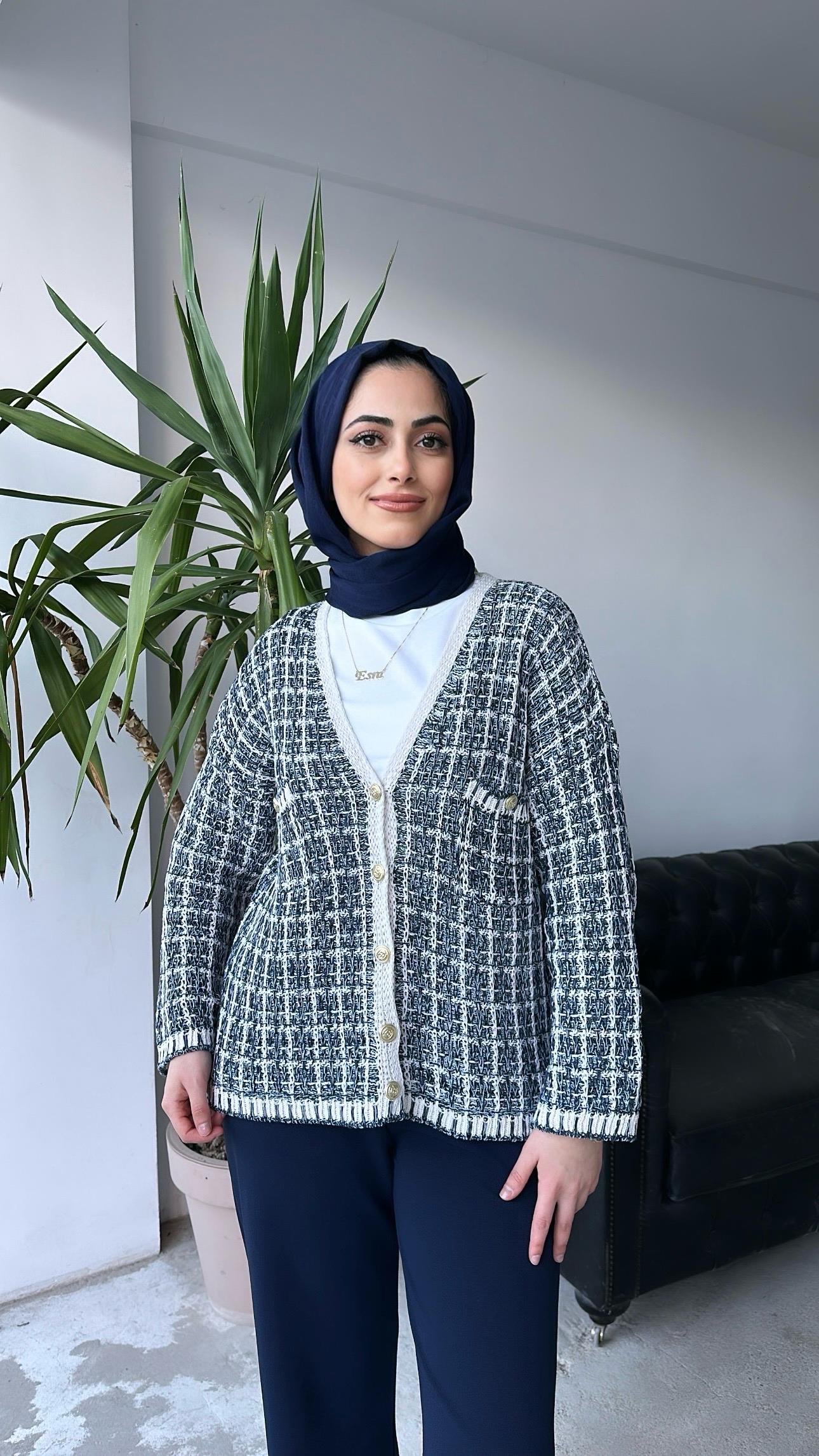 Cepli Hırka İndigo