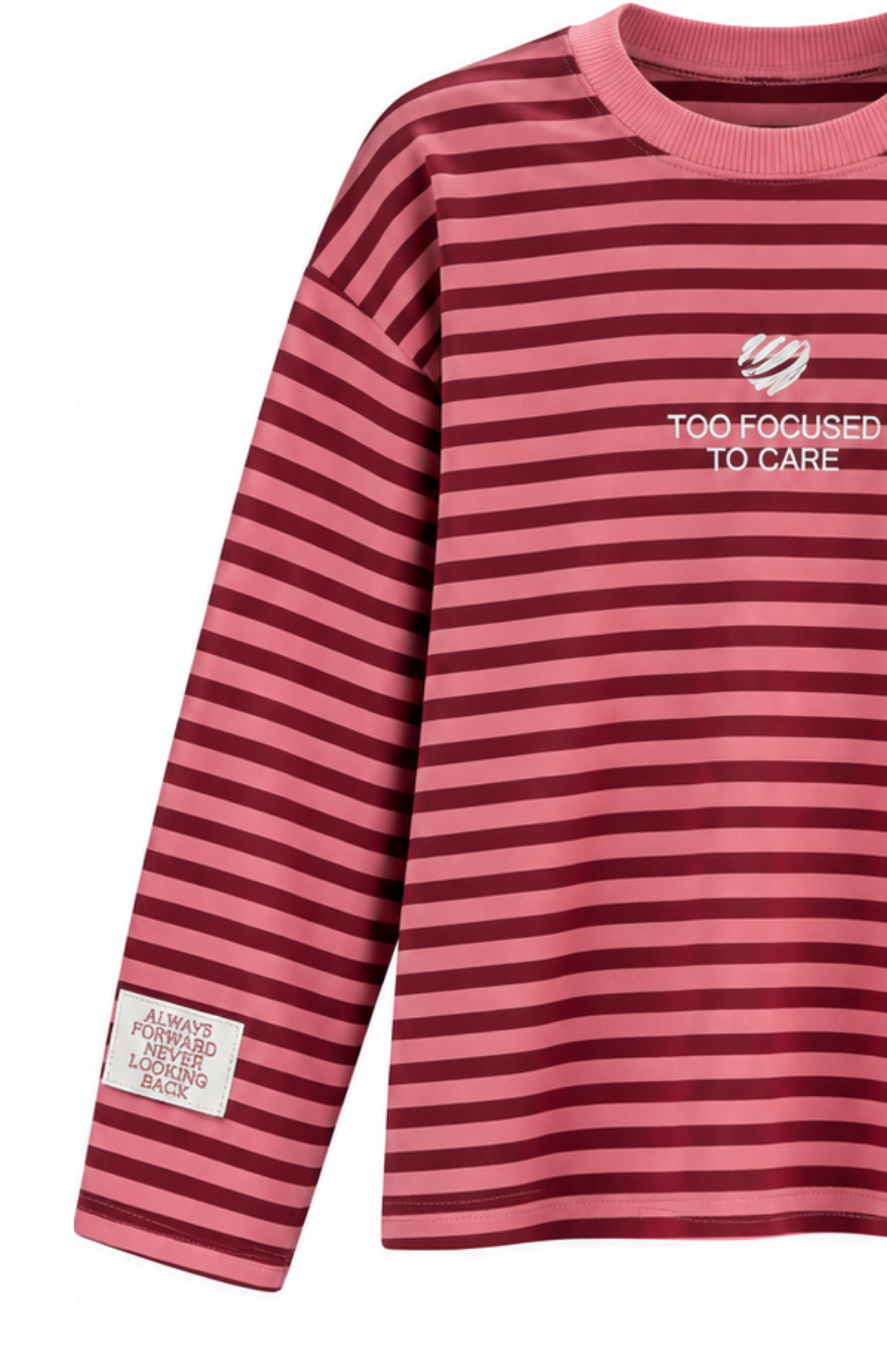 Çizgili Focs Sweat Pembe
