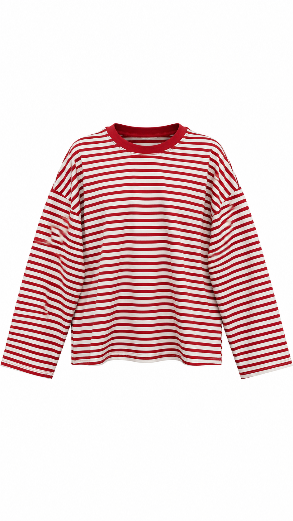 Çizgili Sweat Kırmızı