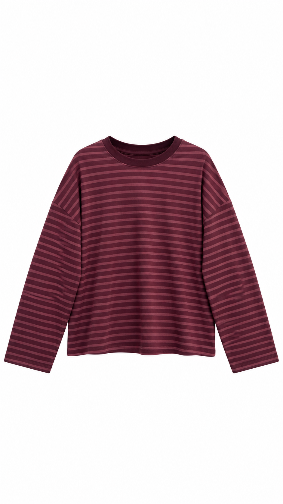 Çizgili Sweat Mürdüm