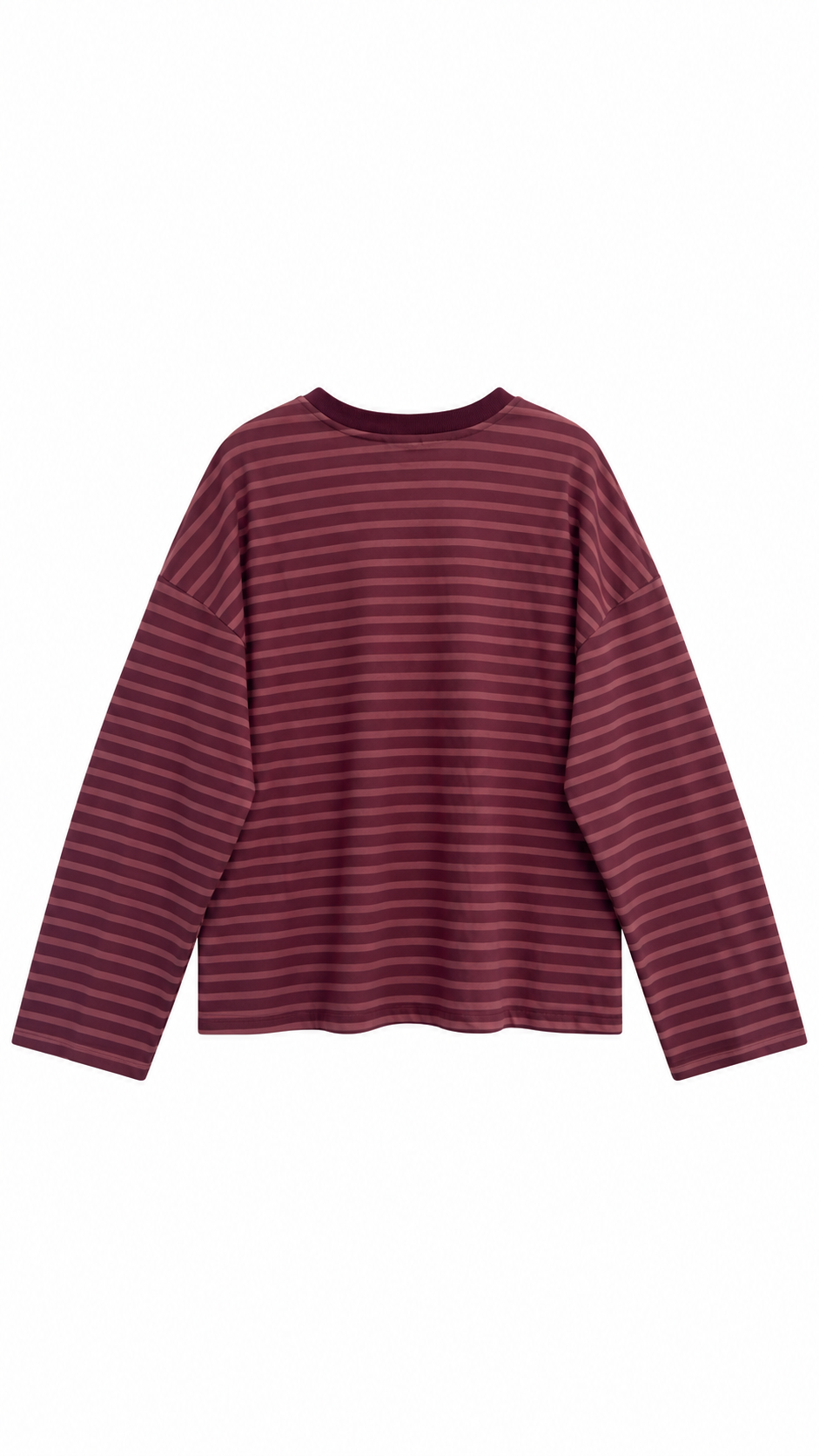 Çizgili Sweat Mürdüm