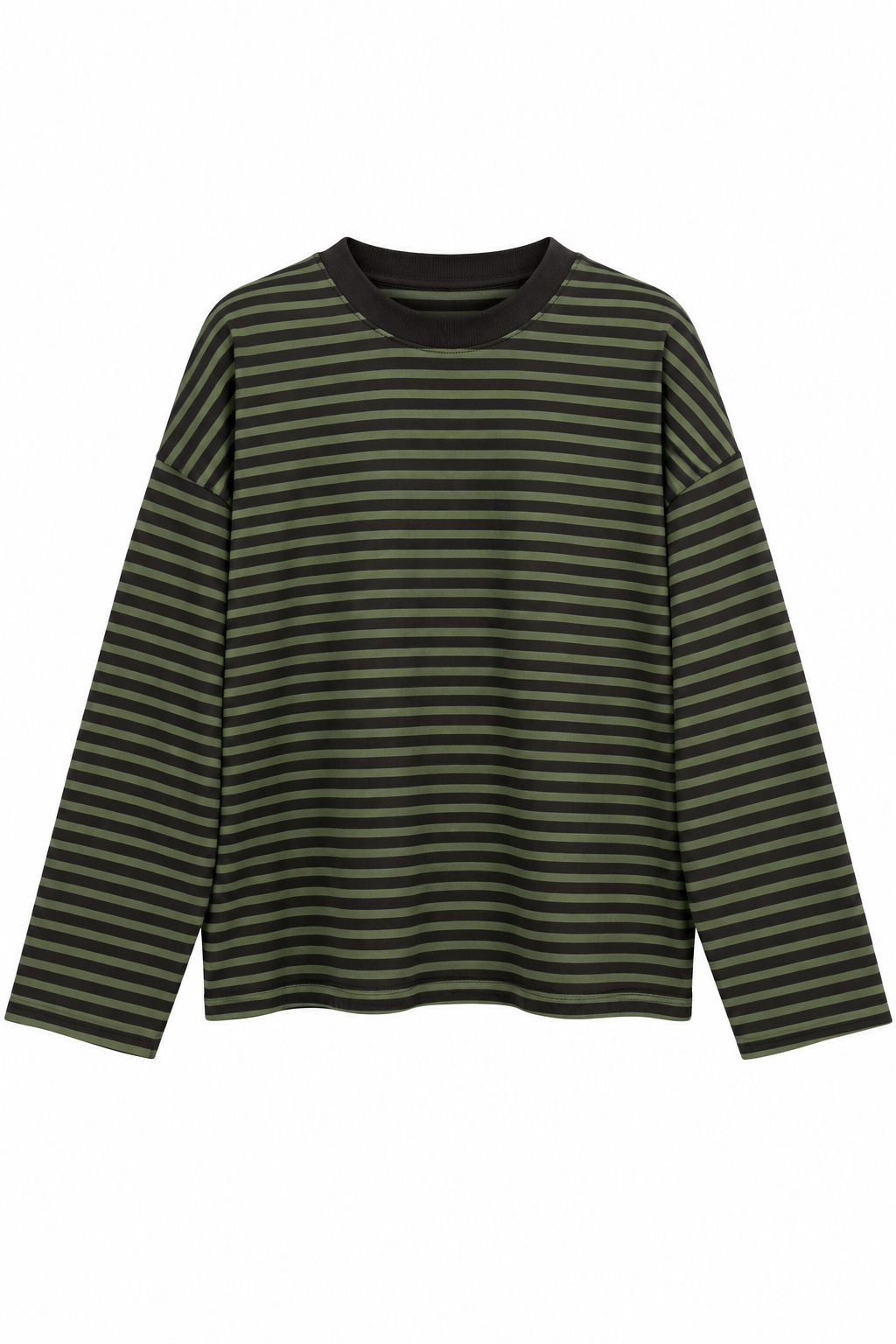 Çizgili Sweat Yeşil