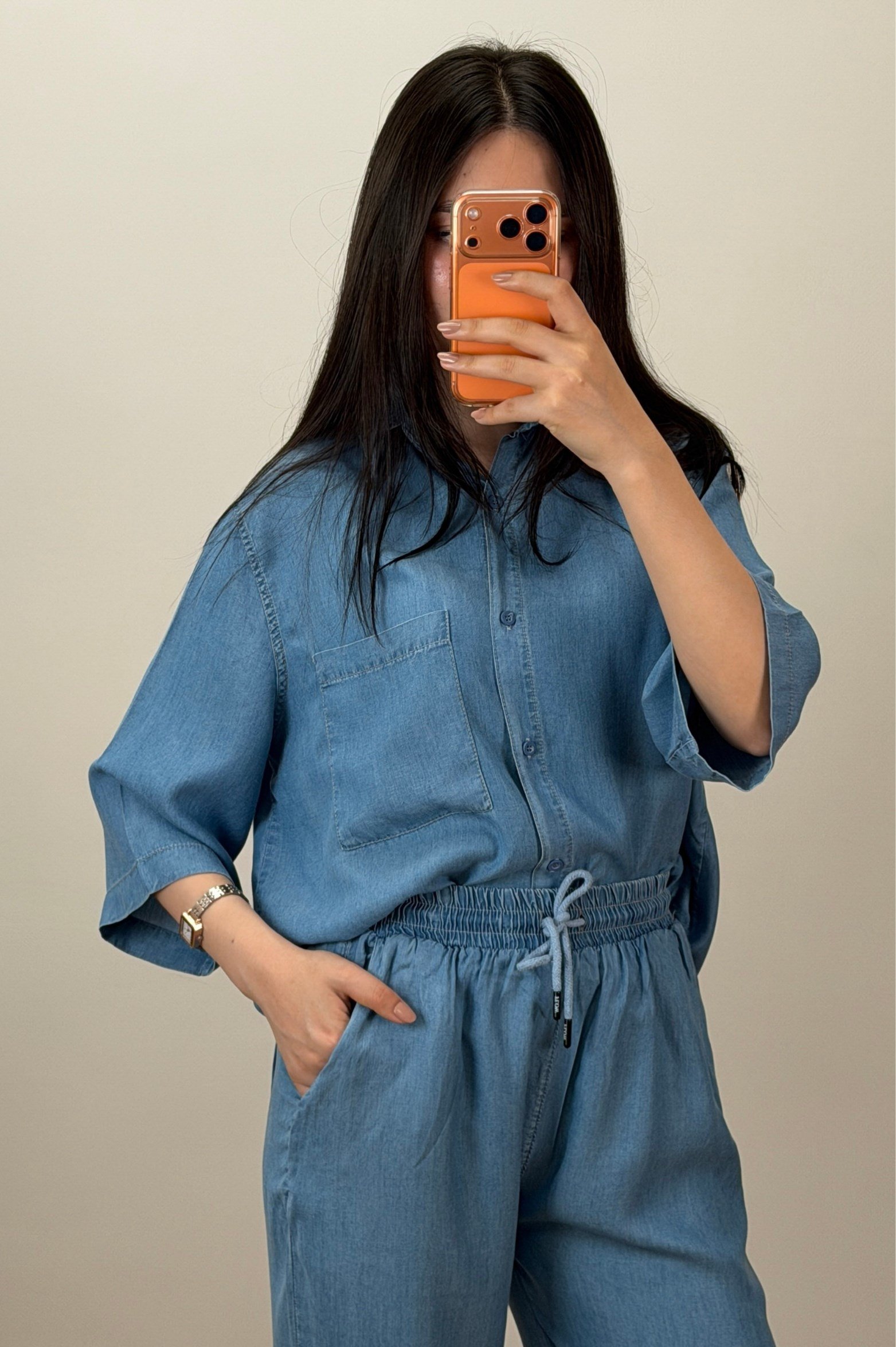 Denim Takım Açık Mavi 