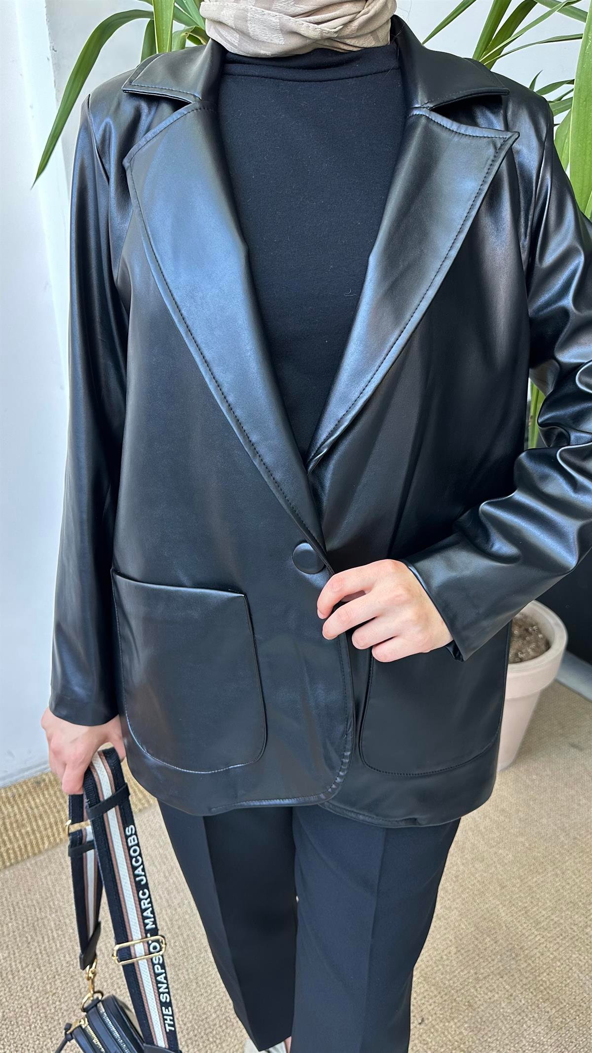 Deri Blazer Ceket