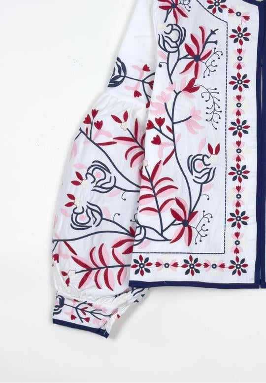 Etnik Ceket Beyaz