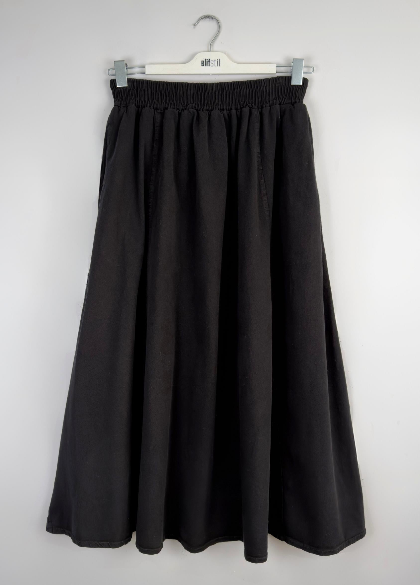 Gabardin Etek Siyah