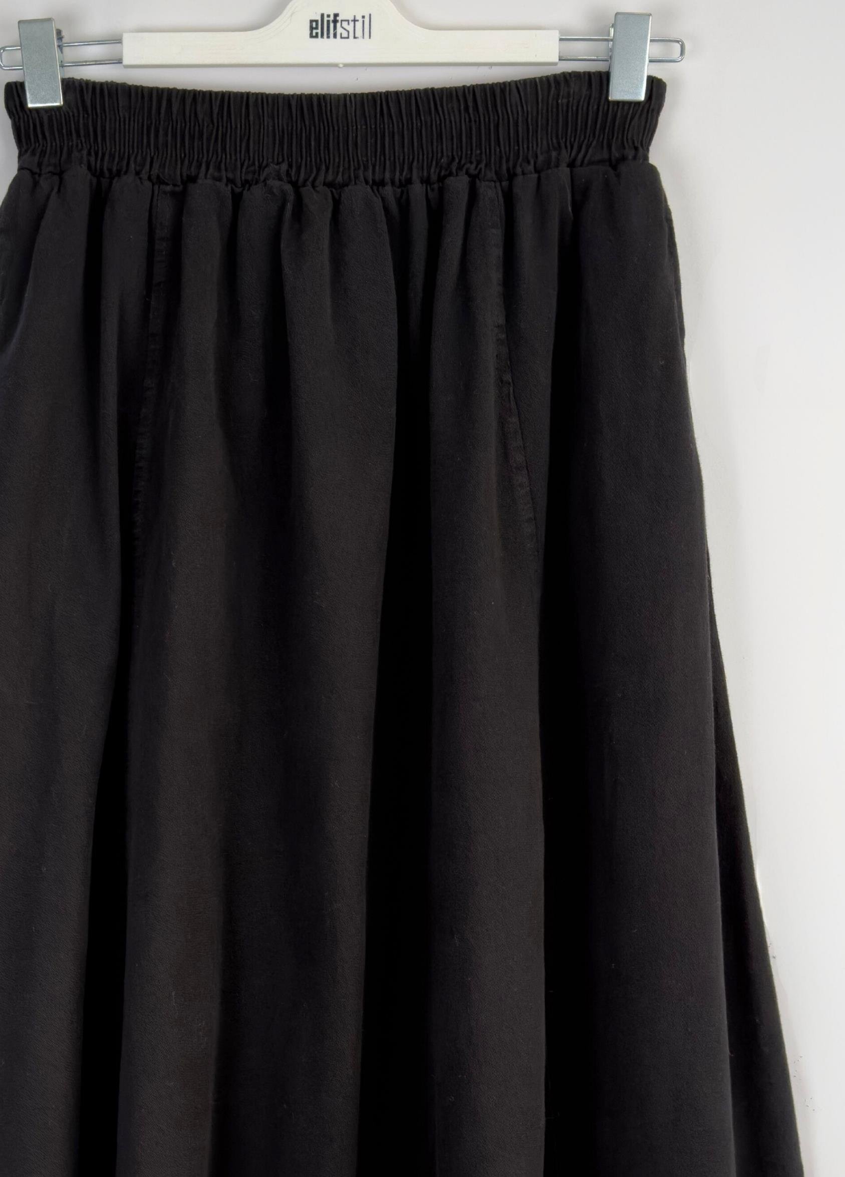 Gabardin Etek Siyah