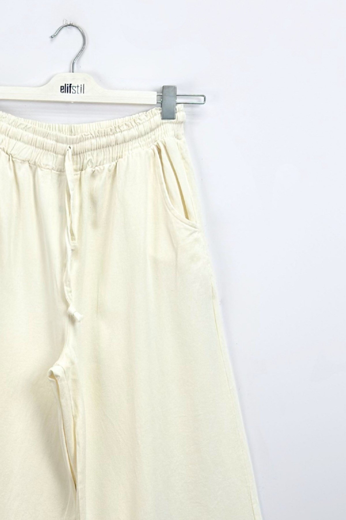 Gabardin Pantolon Ekru 