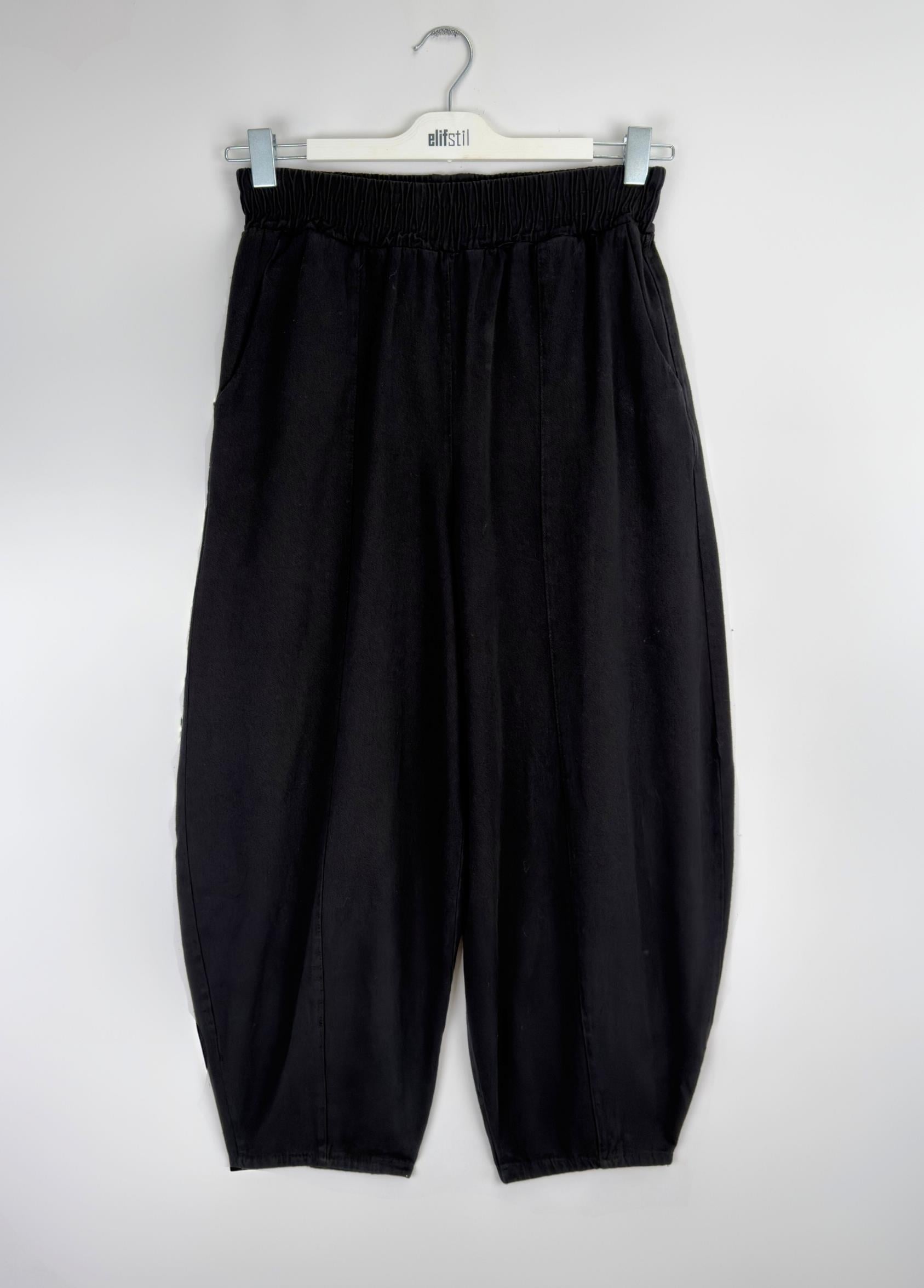 Gabardin Şalvar Pantolon Siyah