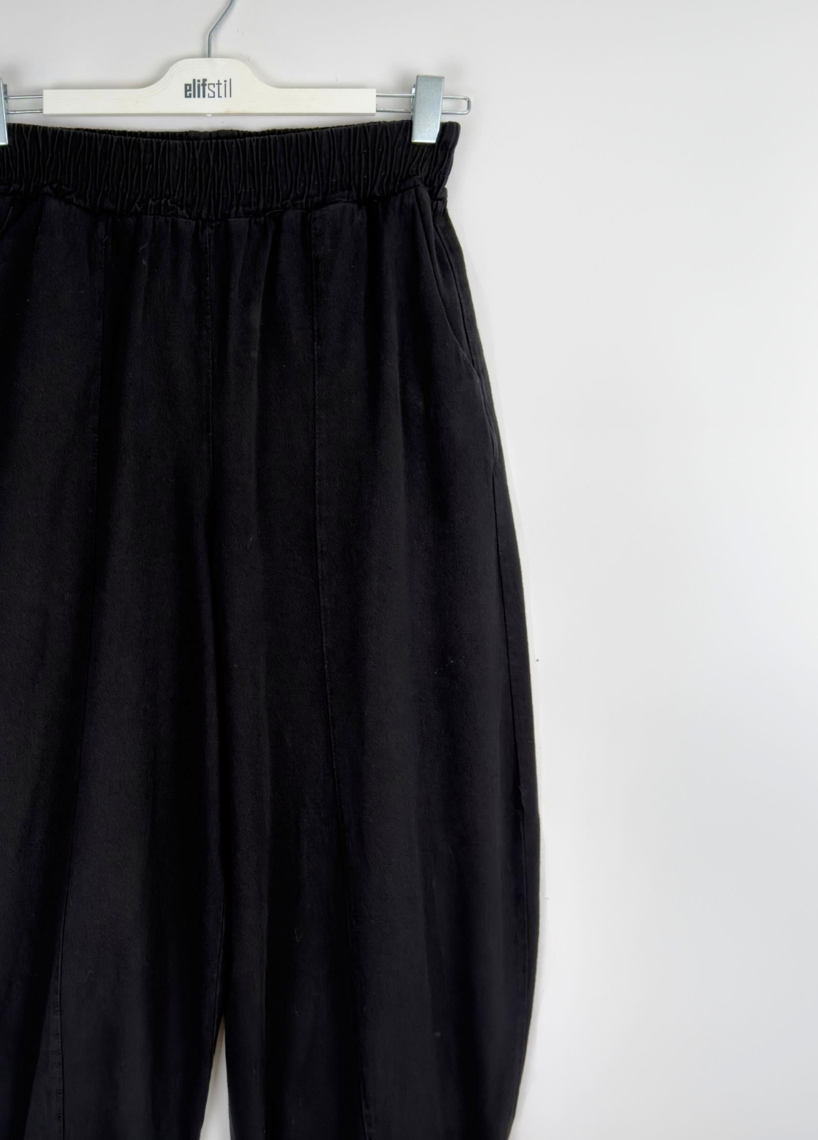 Gabardin Şalvar Pantolon Siyah