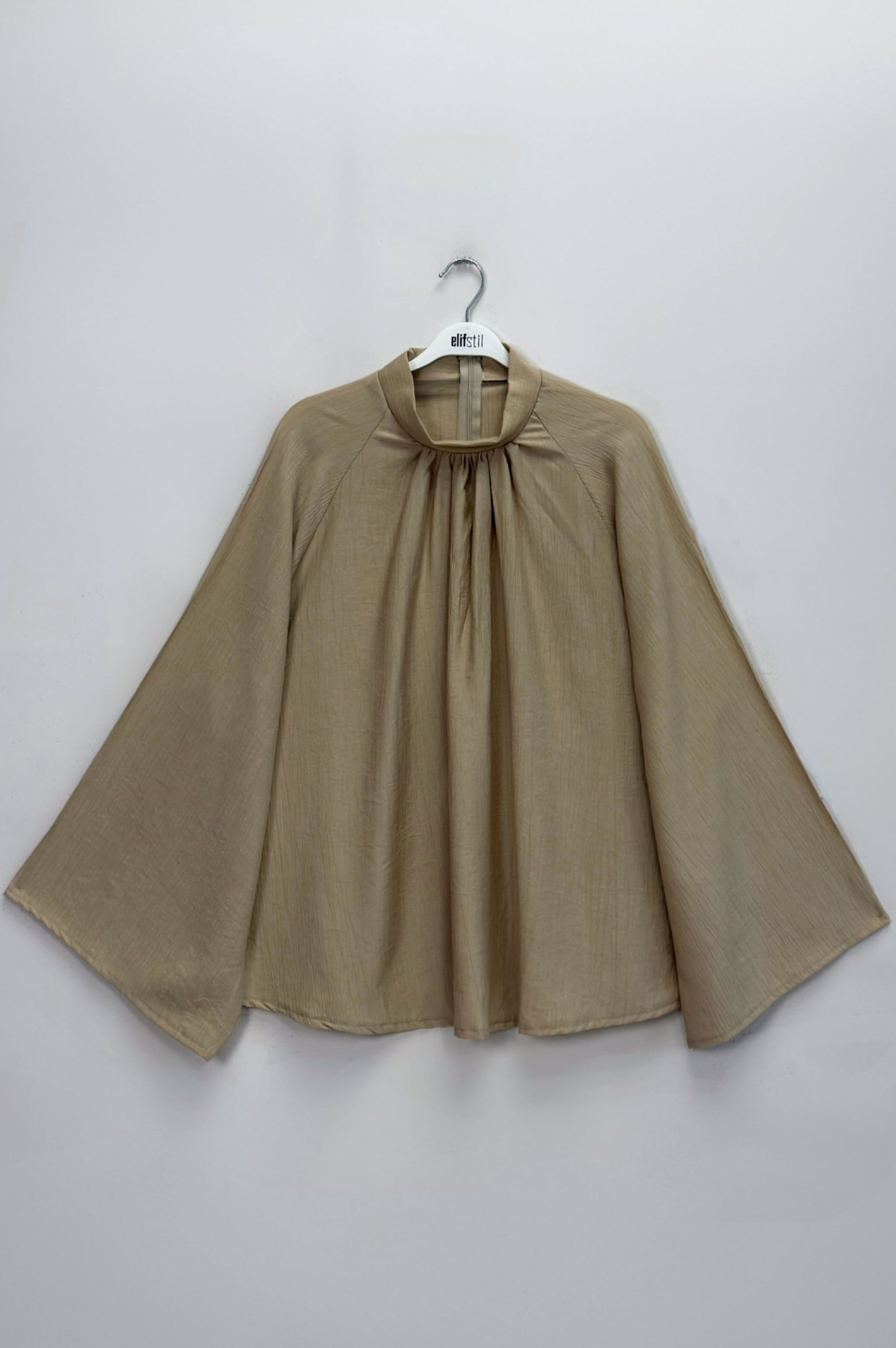 Geniş Kol Bluz Bej