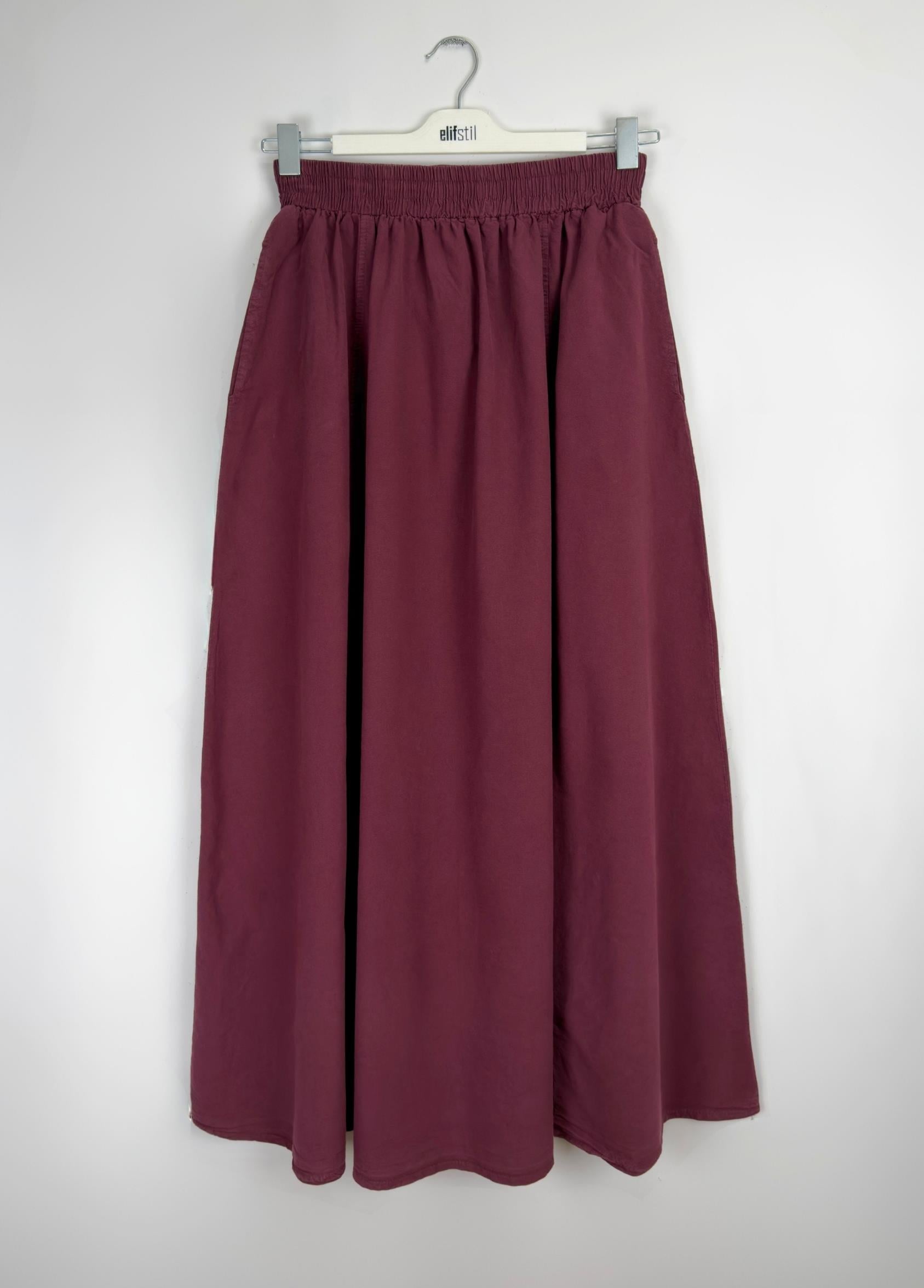 Ham Keten Etek Bordo 