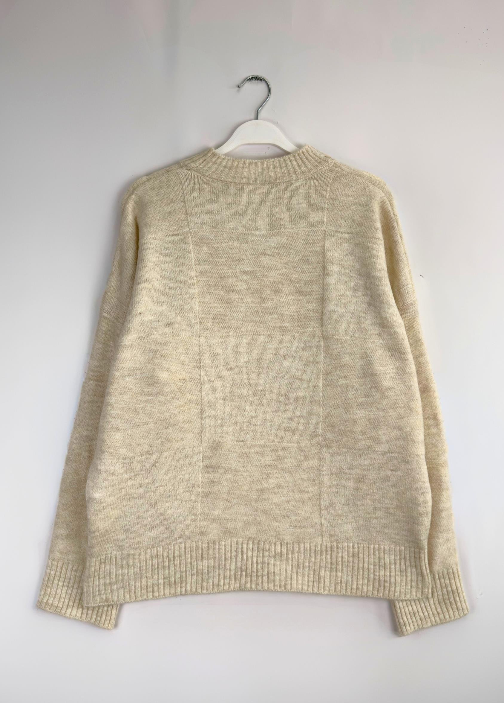 Kare desen Basıc Kazak Bej 