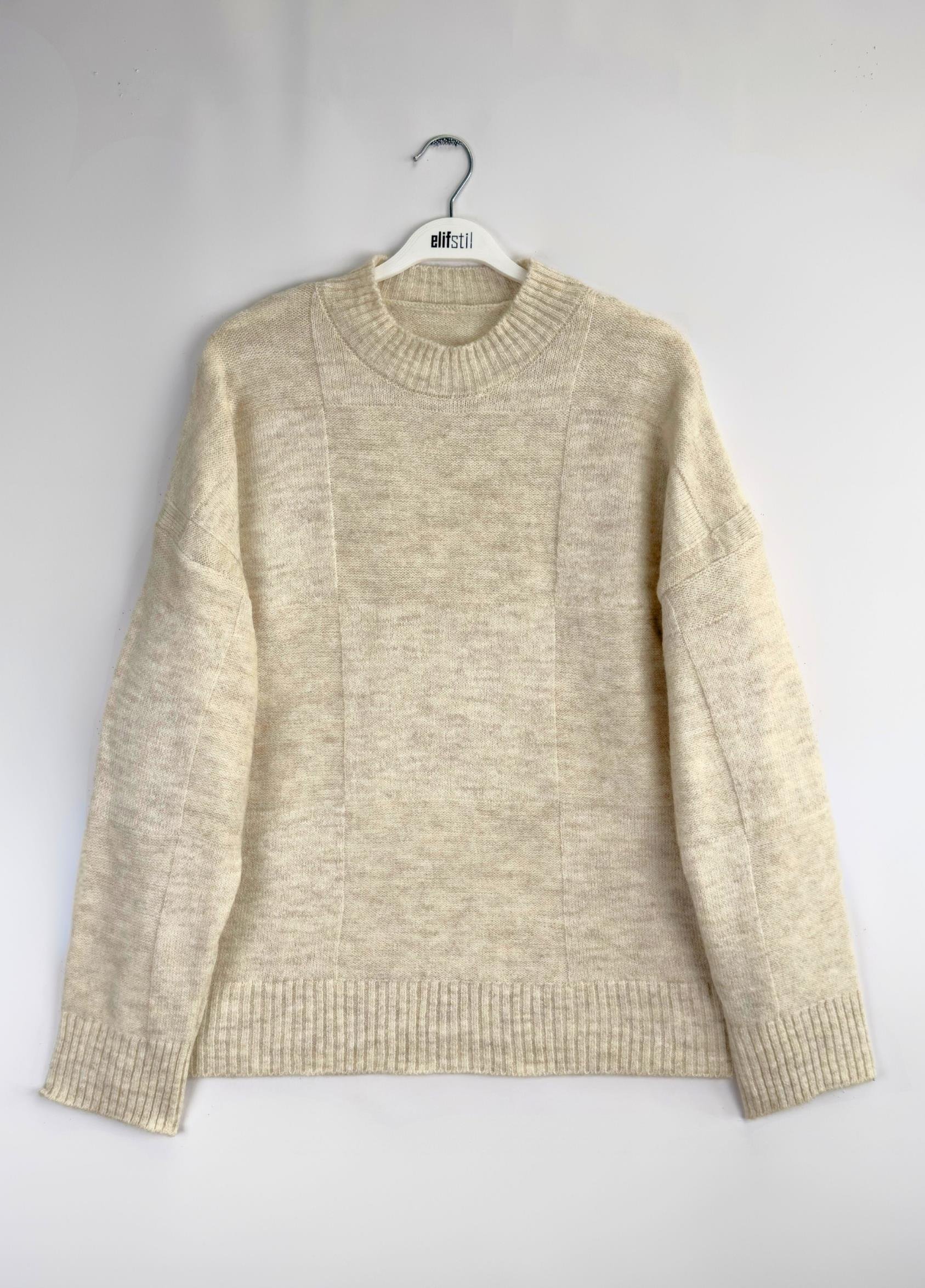 Kare desen Basıc Kazak Bej 