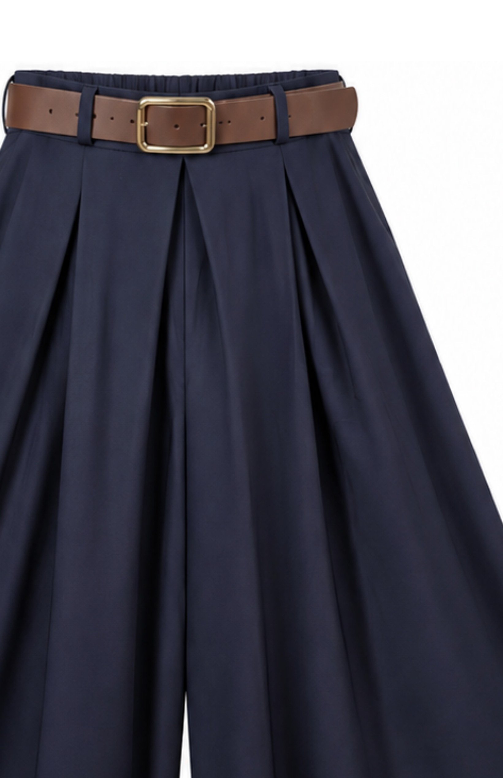 Kemerli Etek Pantolon Lacivert 