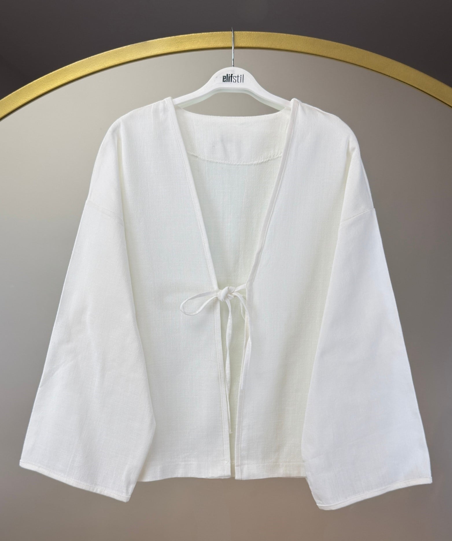 Keten Kimono Beyaz