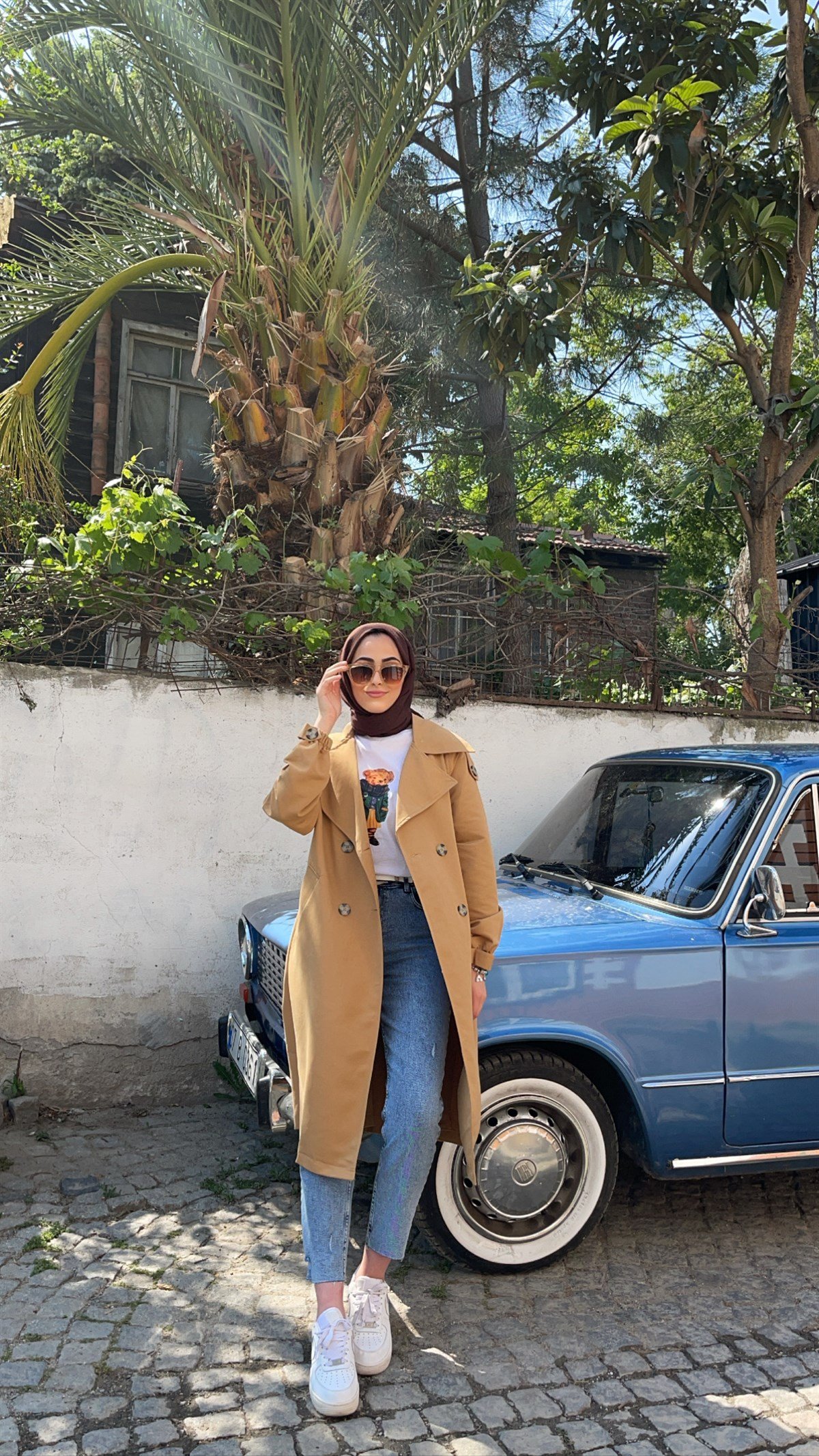 Kol Kemerli Trenç Camel