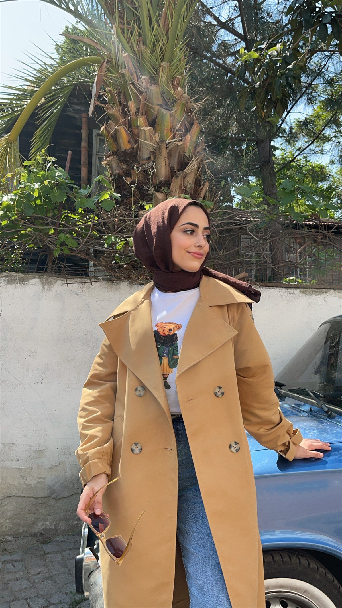 Kol Kemerli Trenç Camel