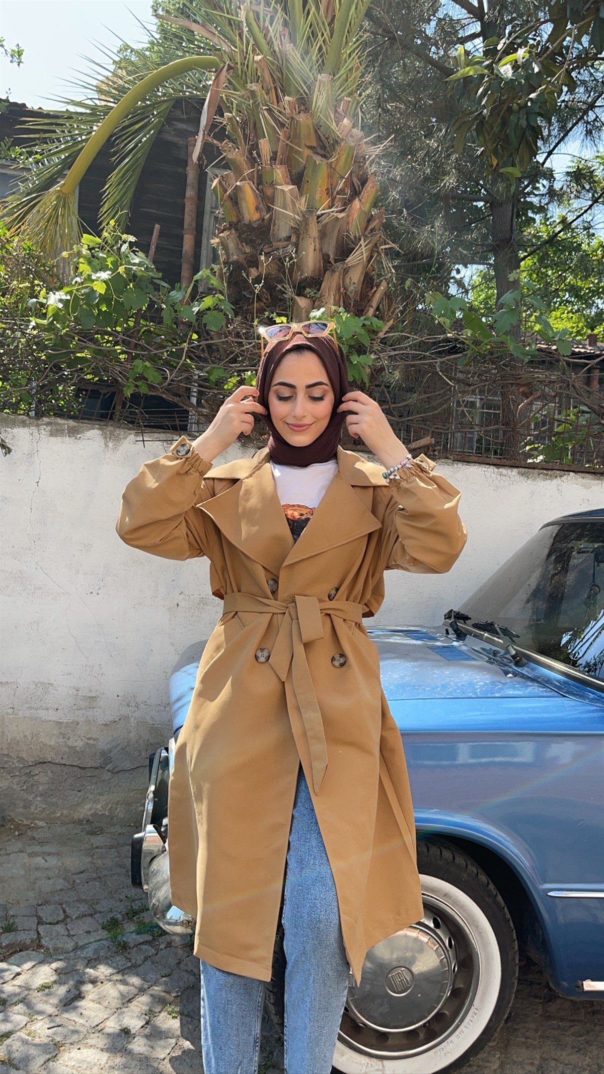 Kol Kemerli Trenç Camel