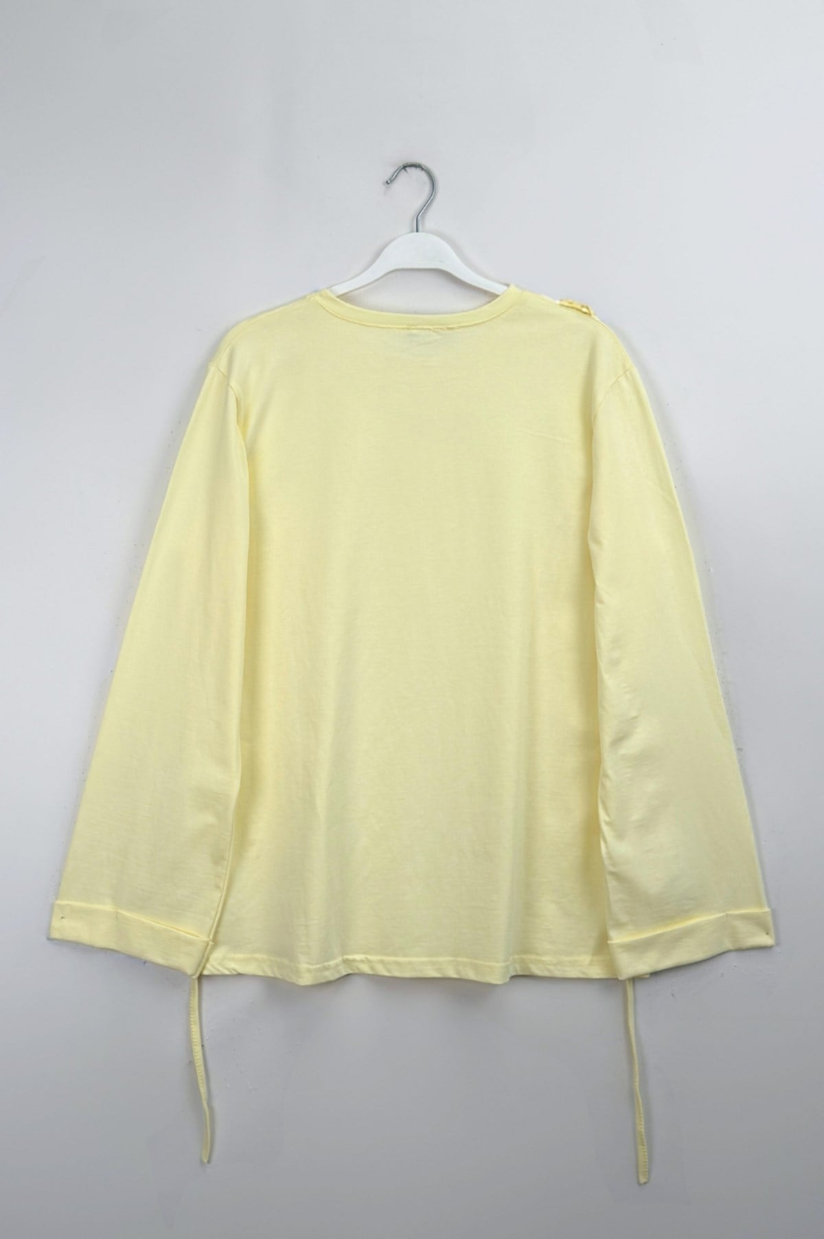 Kolu Katlı Basıc Sweat  Sarı 