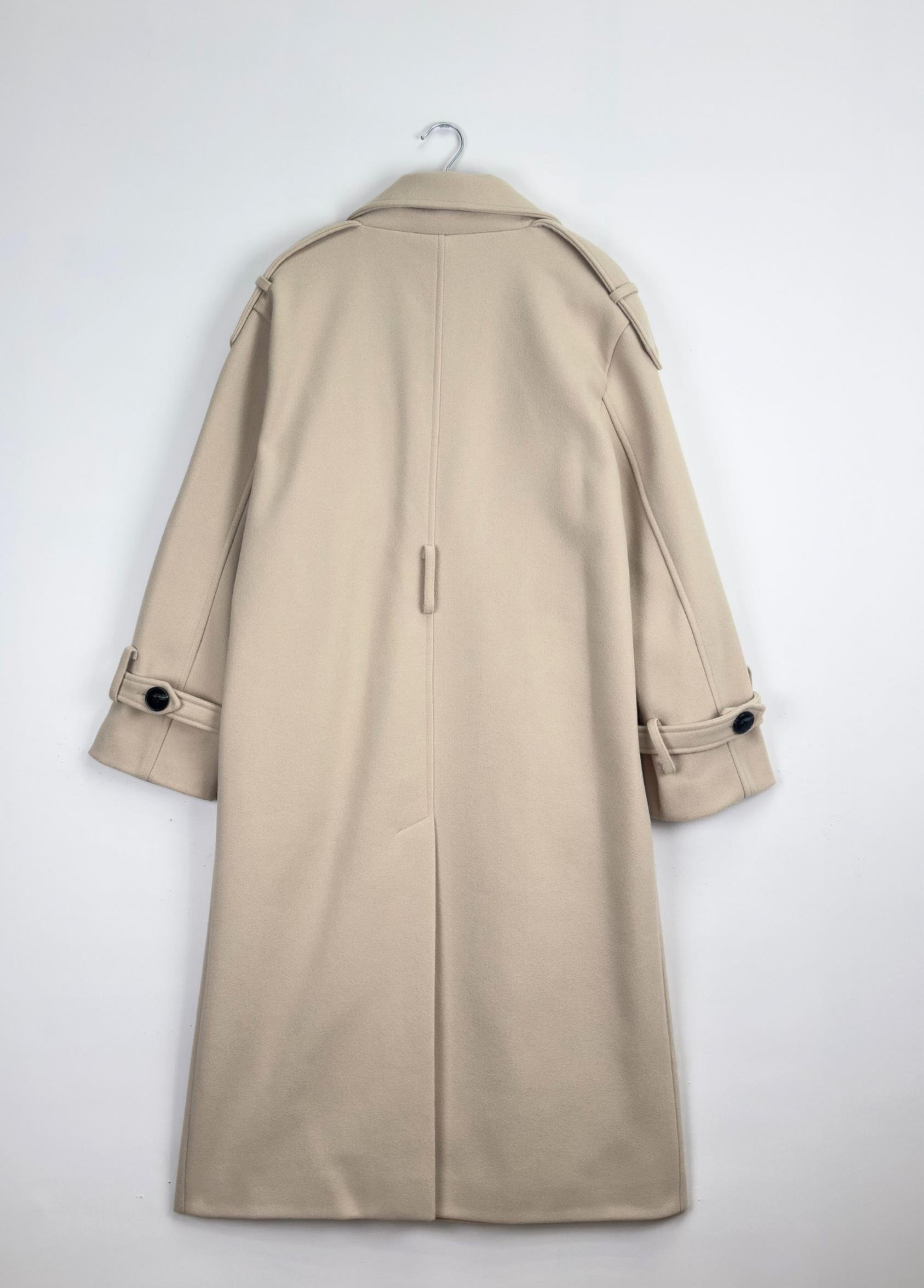 Kuşaklı Kaşe Kaban Bej