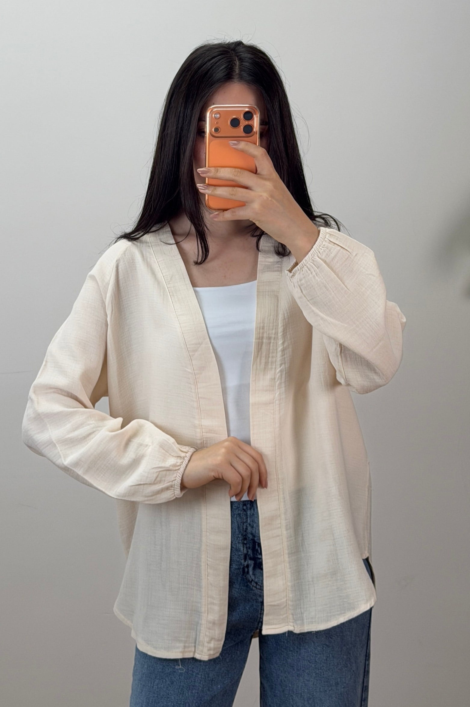 Müslin Kimono Bej