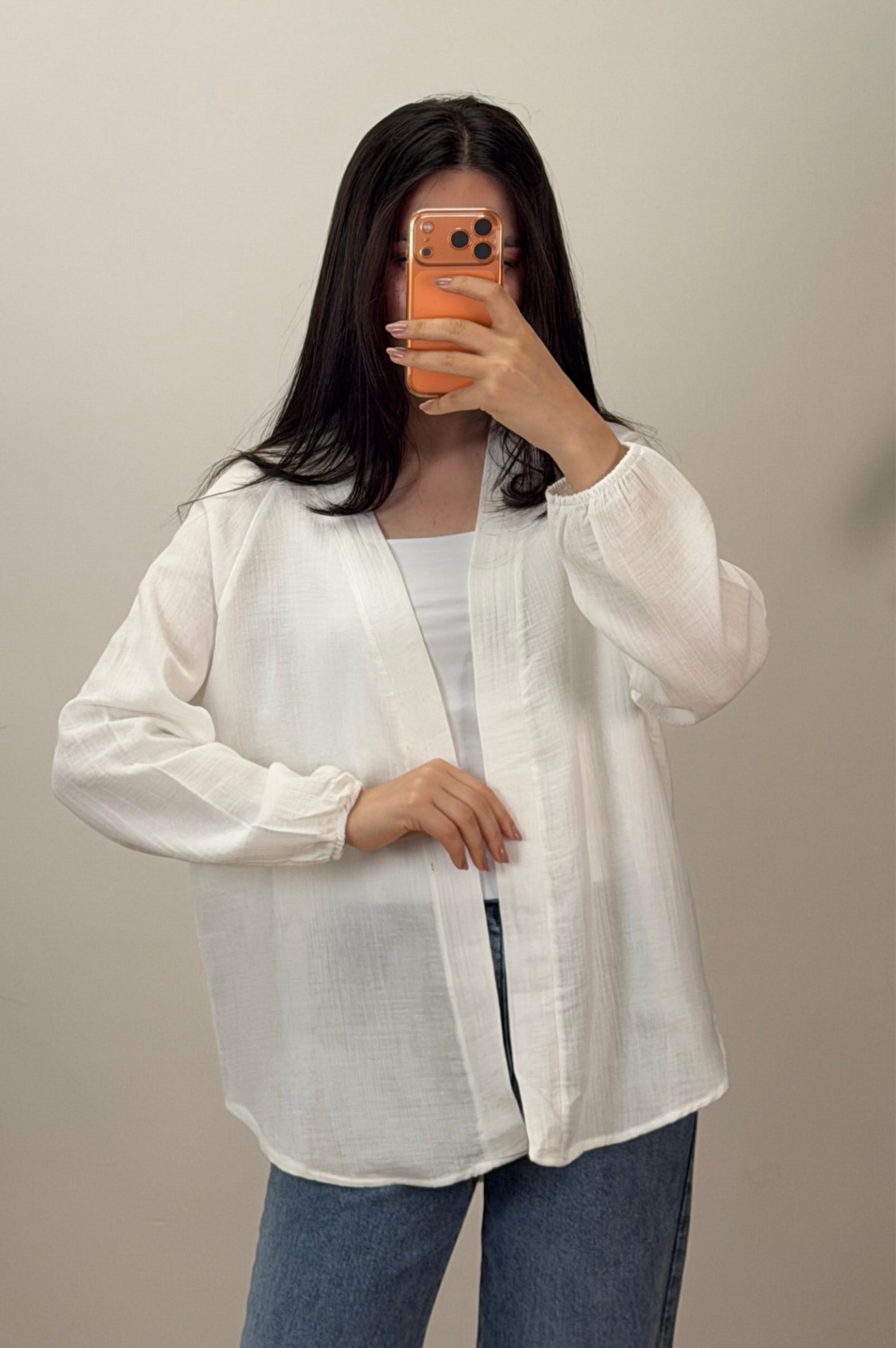 Müslin Kimono Ekru