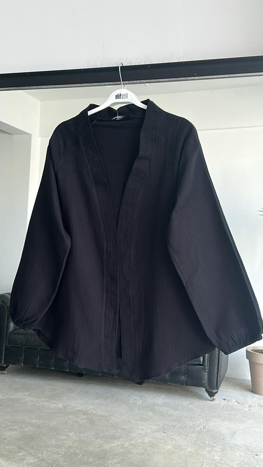 Müslin Kimono Siyah 