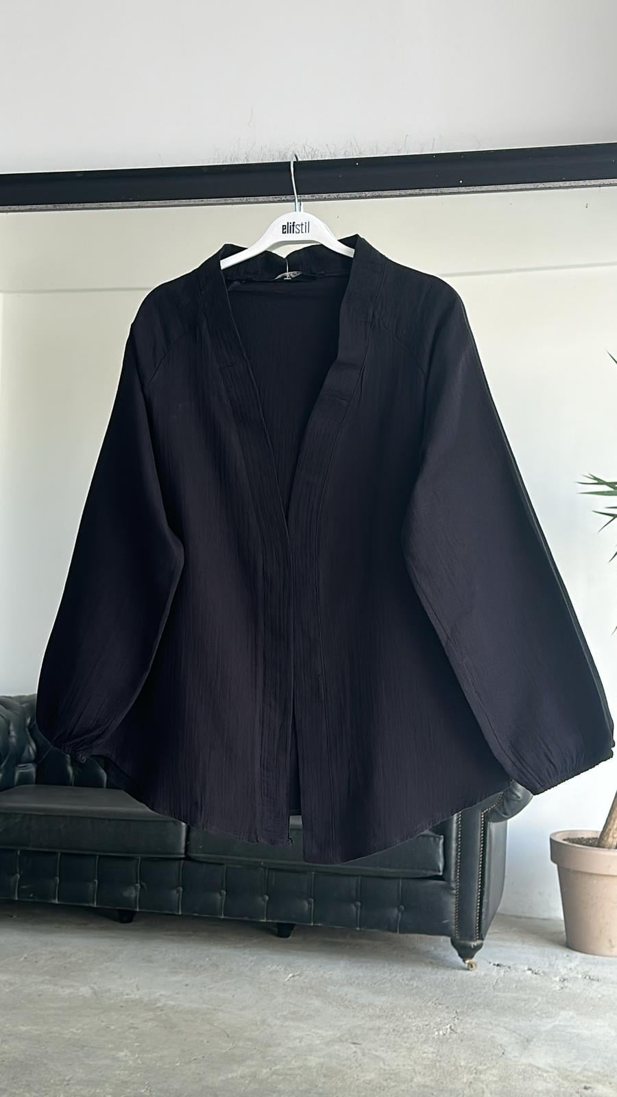 Müslin Kimono Siyah 