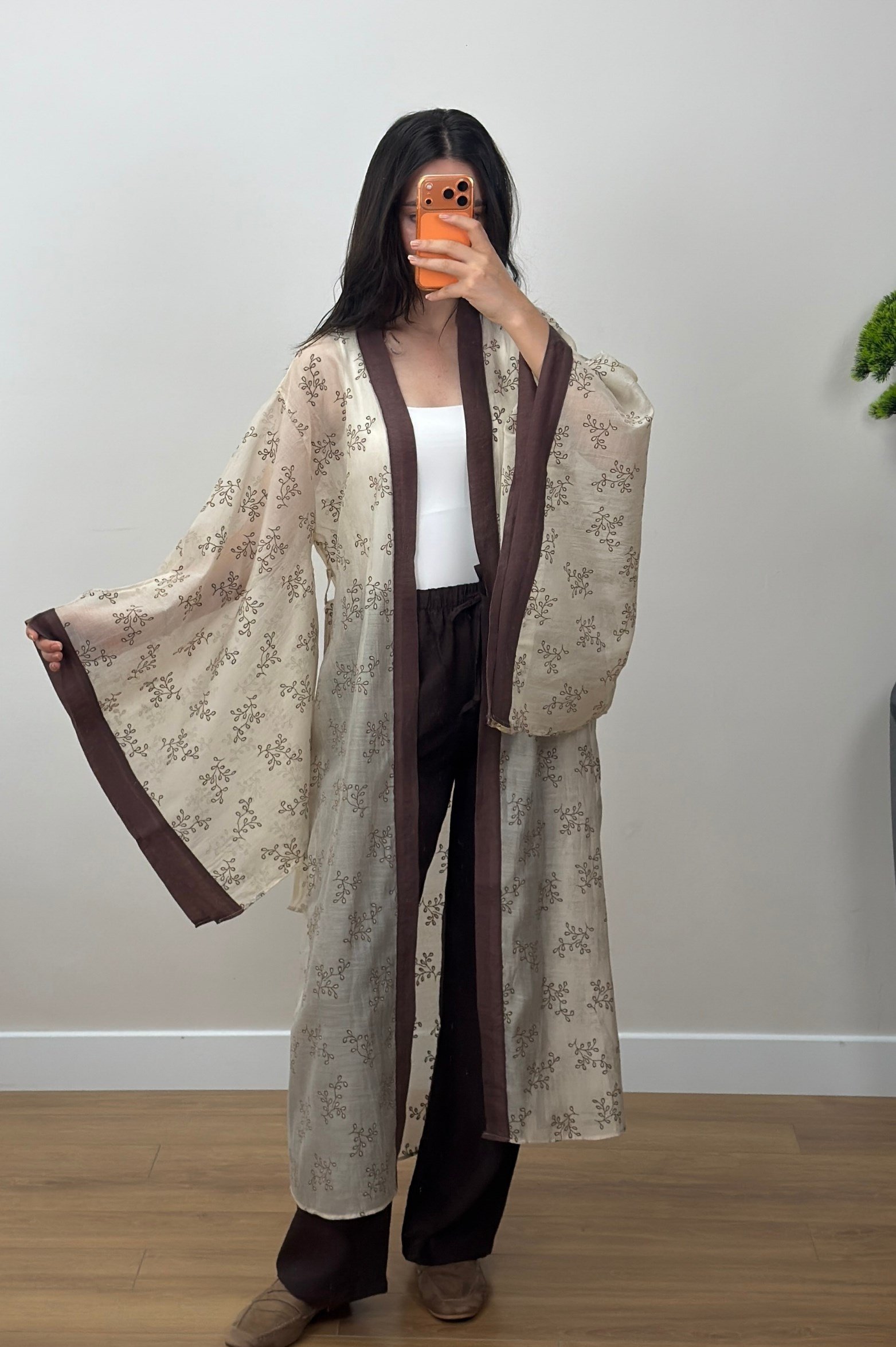 Nakış İşlemeli Kimono Taş 