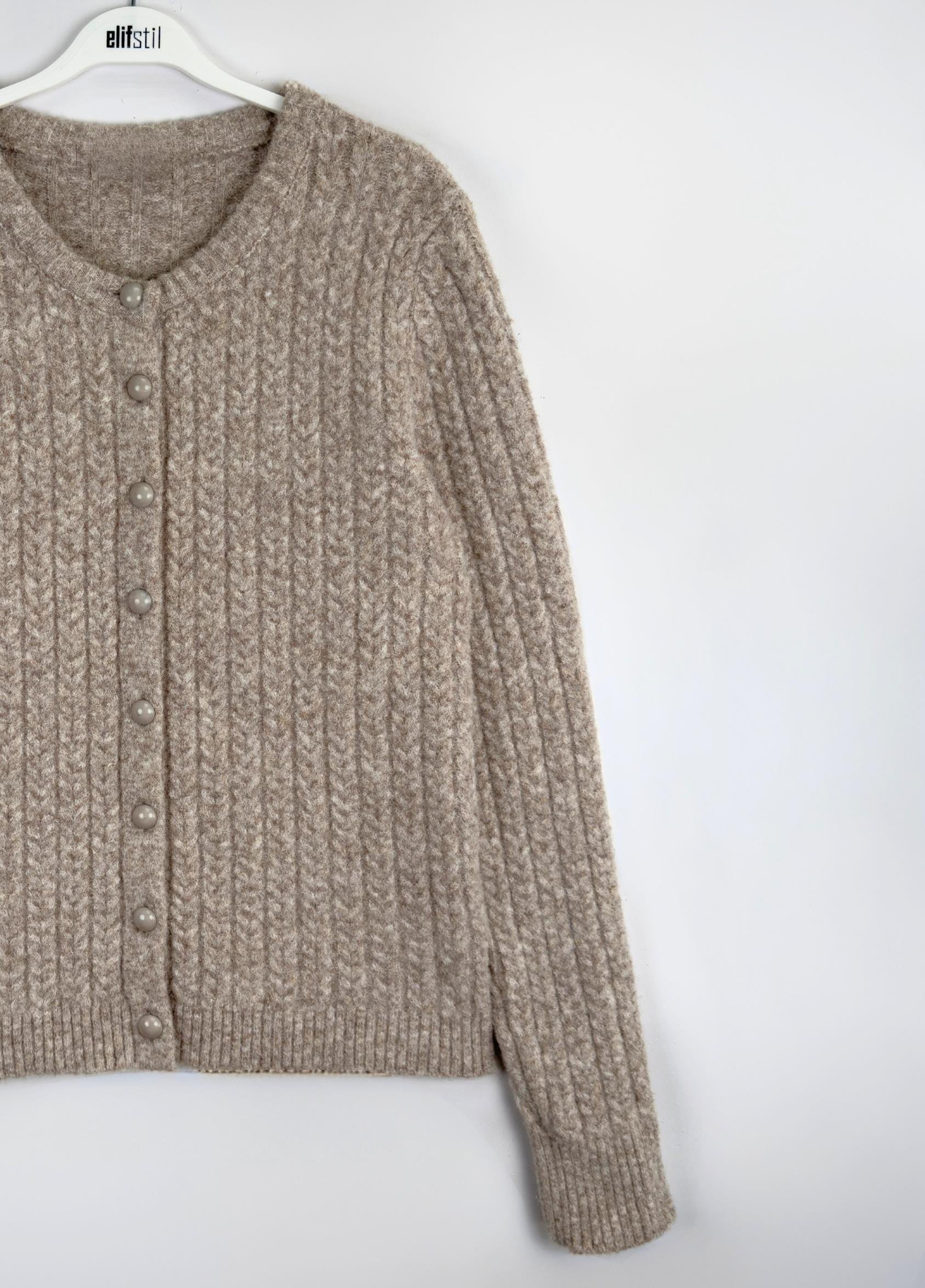 Nova Örgü Hırka Bej 