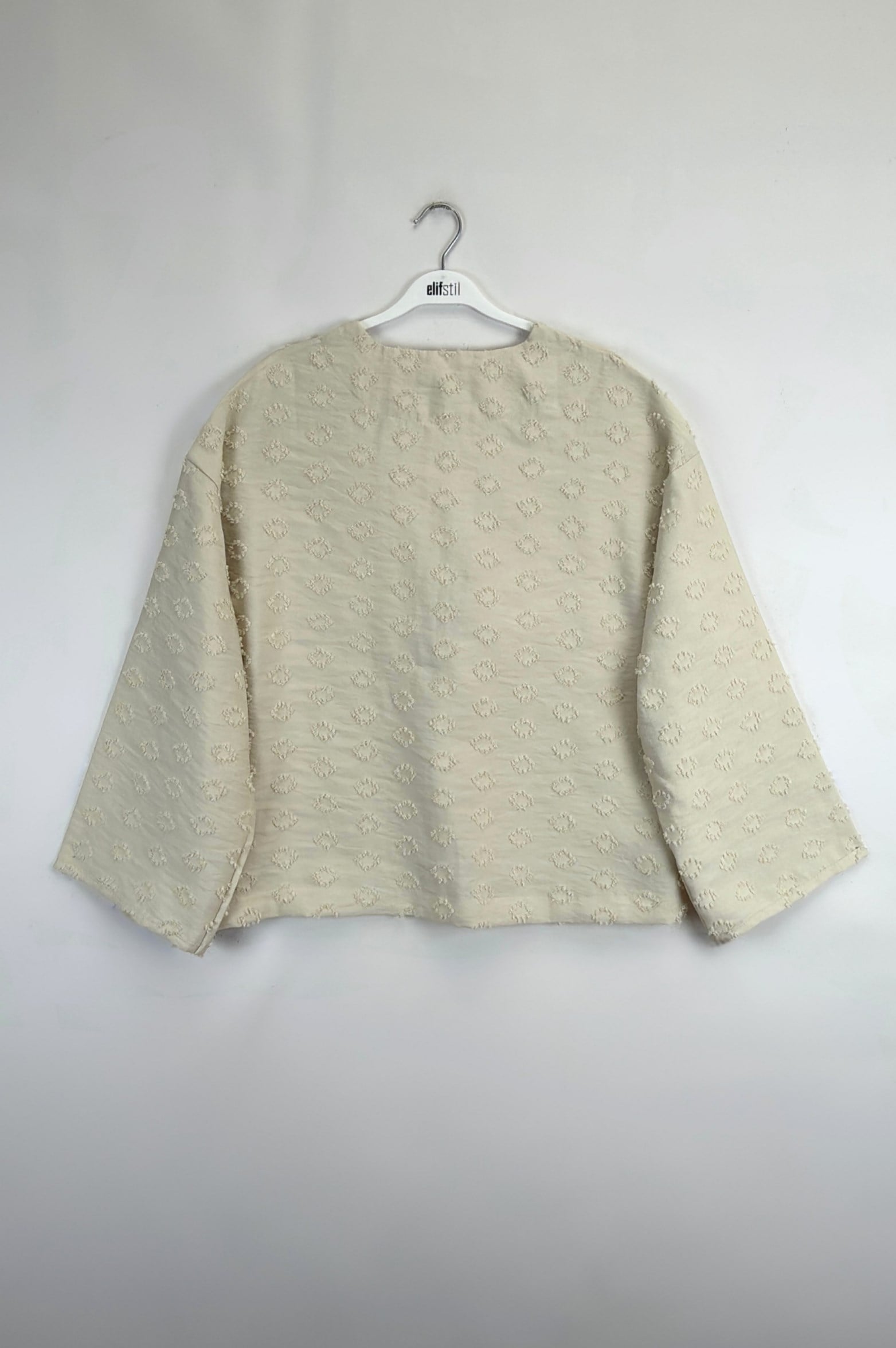 Önü Bağlamalı Kimono Bej 
