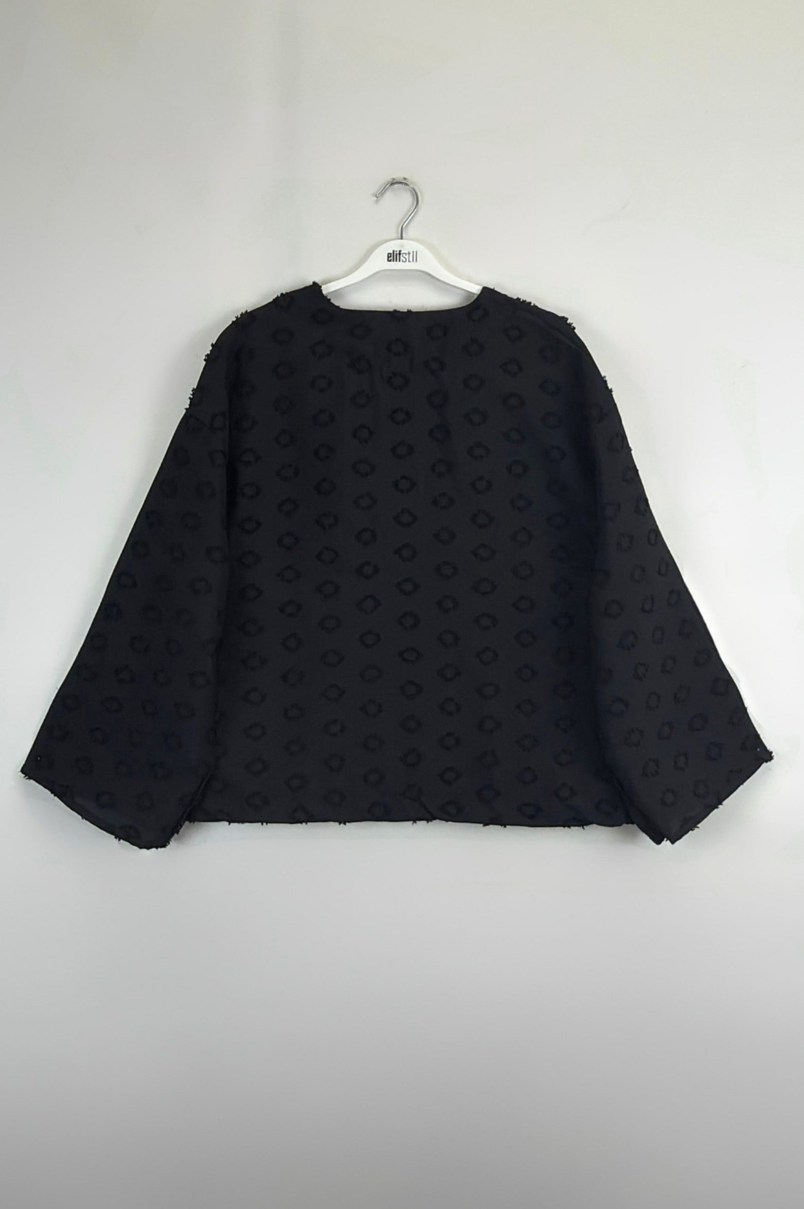 Önü Bağlamalı Kimono Siyah 