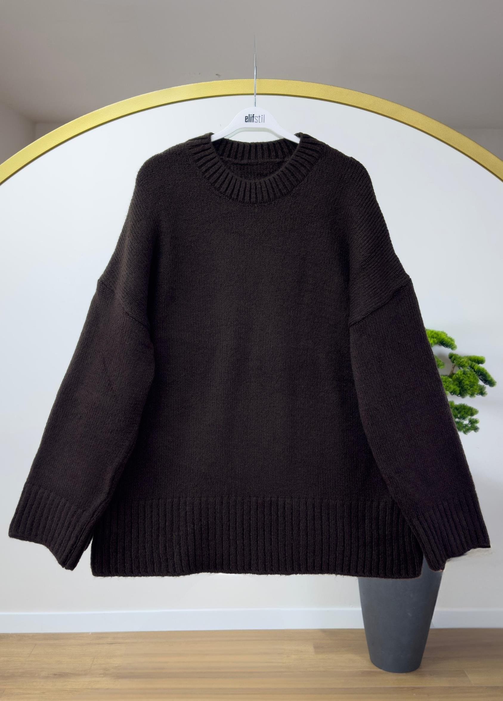 Oversize Kazak Acı Kahve  